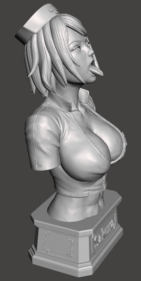 Naruto Anime Lover Gift – Naughty Nurse Sakura Sculpture – Manga Fan Art