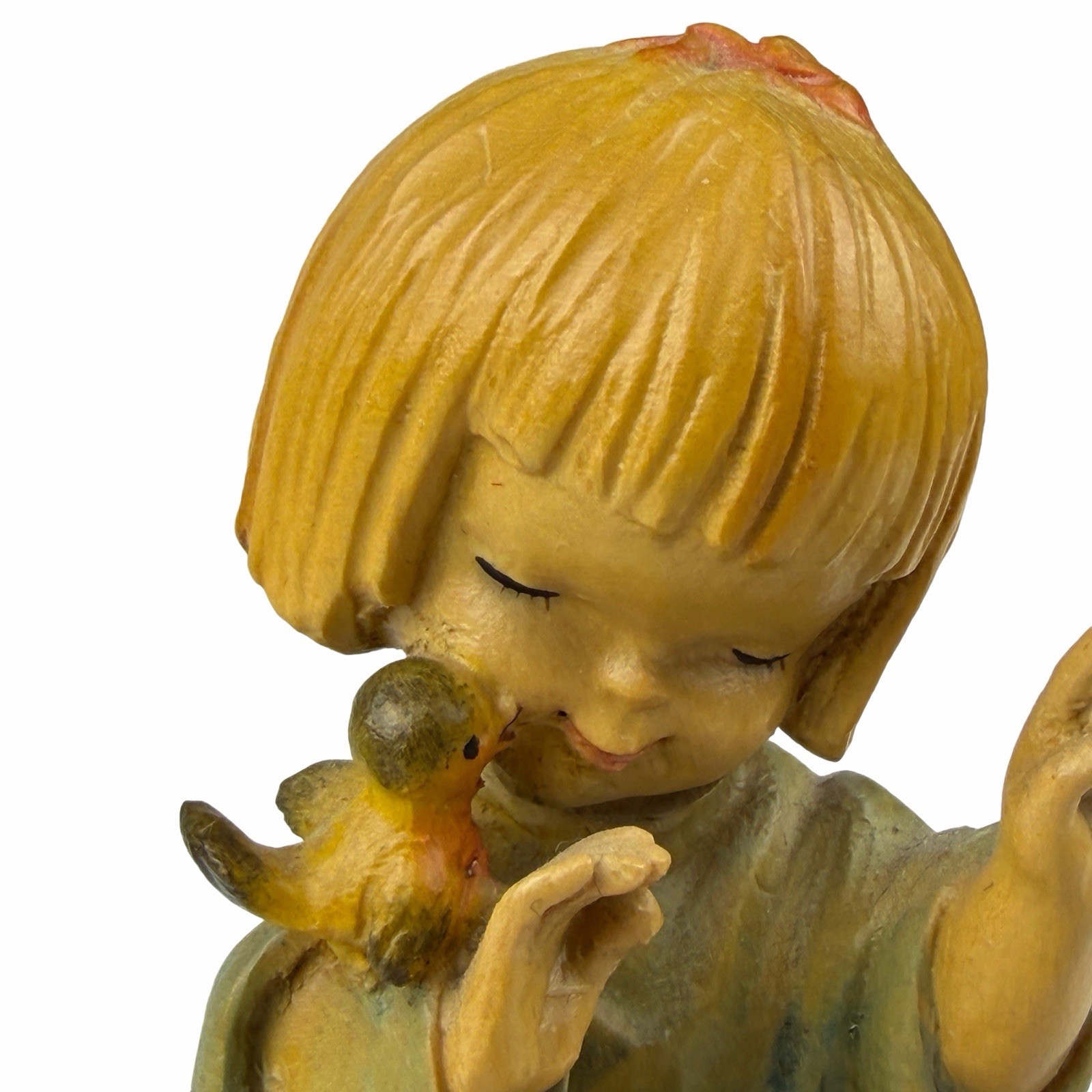ANRI Italy Wood Carving Talk To The Animals Approx 6″