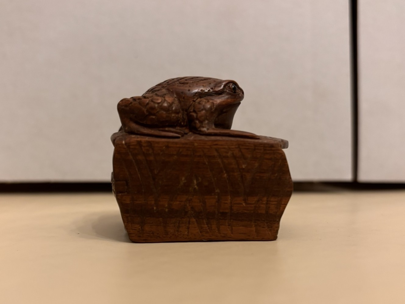 Vintage Mystery Frog Desk Object – Carved-Style Resin or Composite Curio