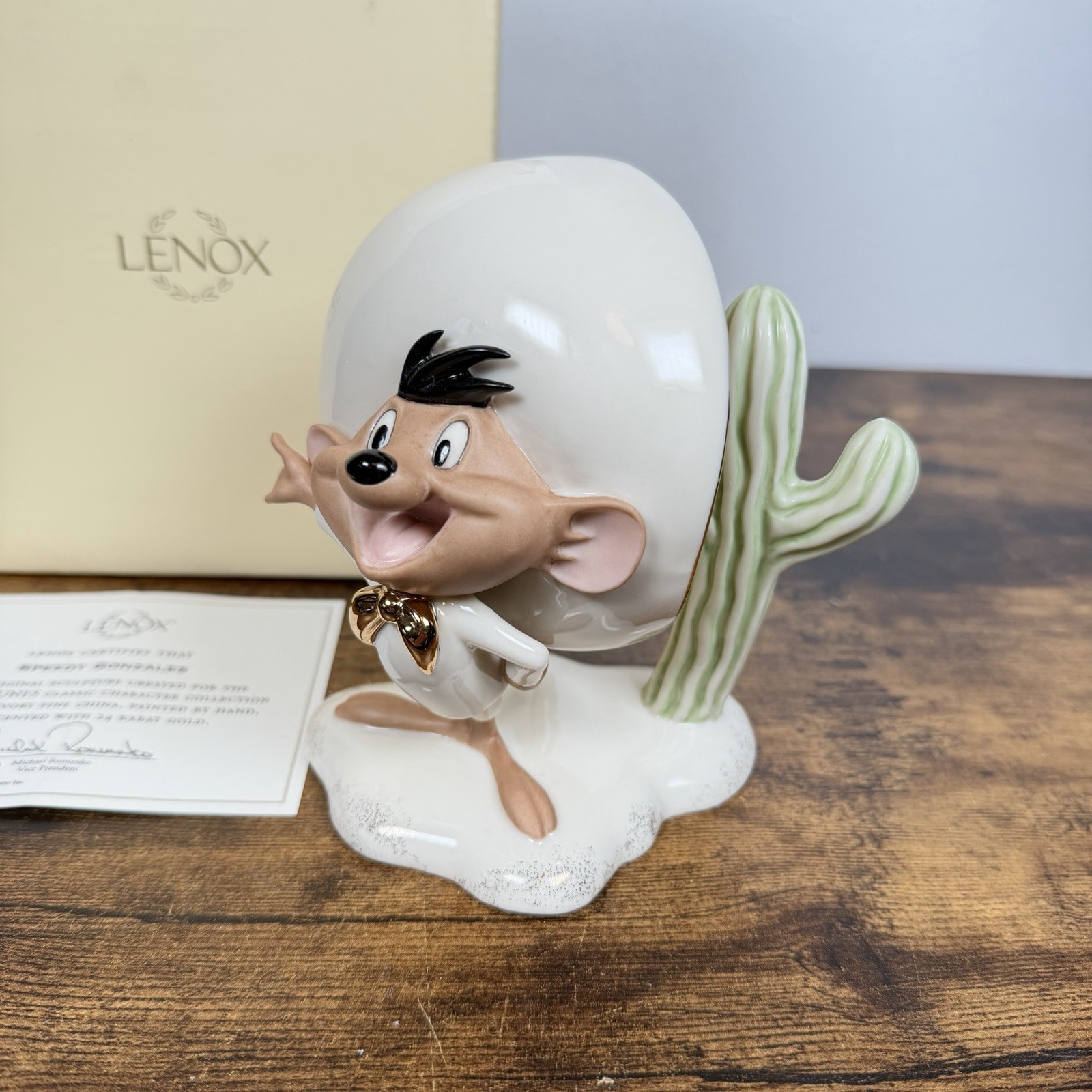 Vintage Speedy Gonzales Lenox Porcelain Figurine WB Looney Tunes w/ Box & Cert.