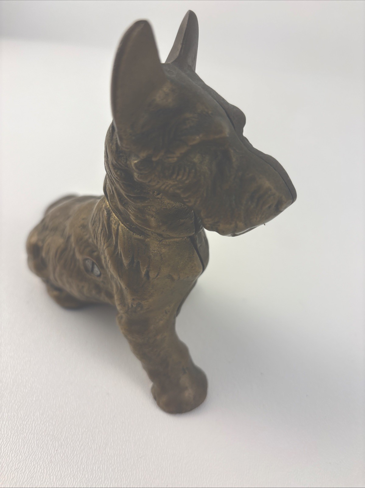 Vintage Solid Brass7″ Scottish Terrier Coin Bank