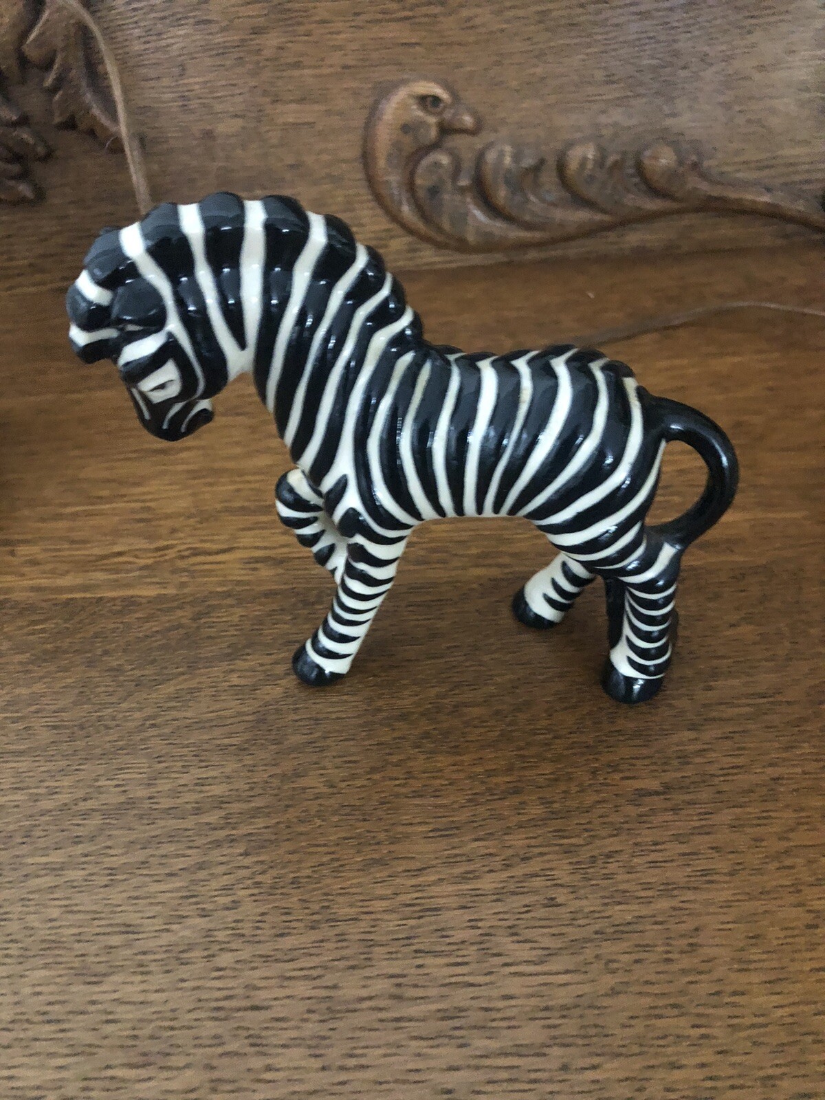 Vintage Zebra Ceramic Arts Studio Figurine Mid-Century Modern