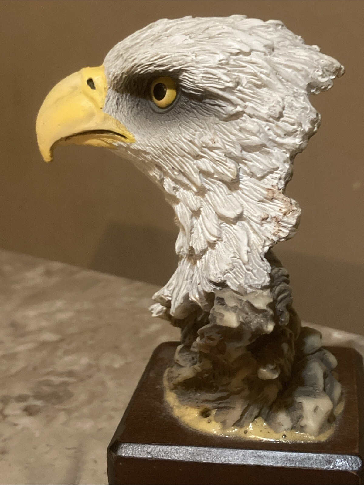 Bald Eagle Head Sculpture 5”1/2 In Tall