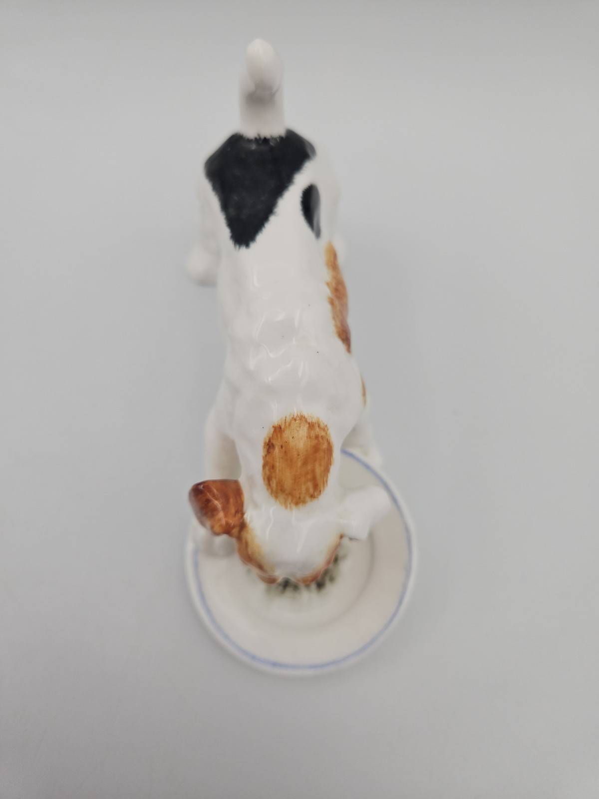 Vintage Royal Doulton Jack Russell Terrier Dog Licking Plate Figurine