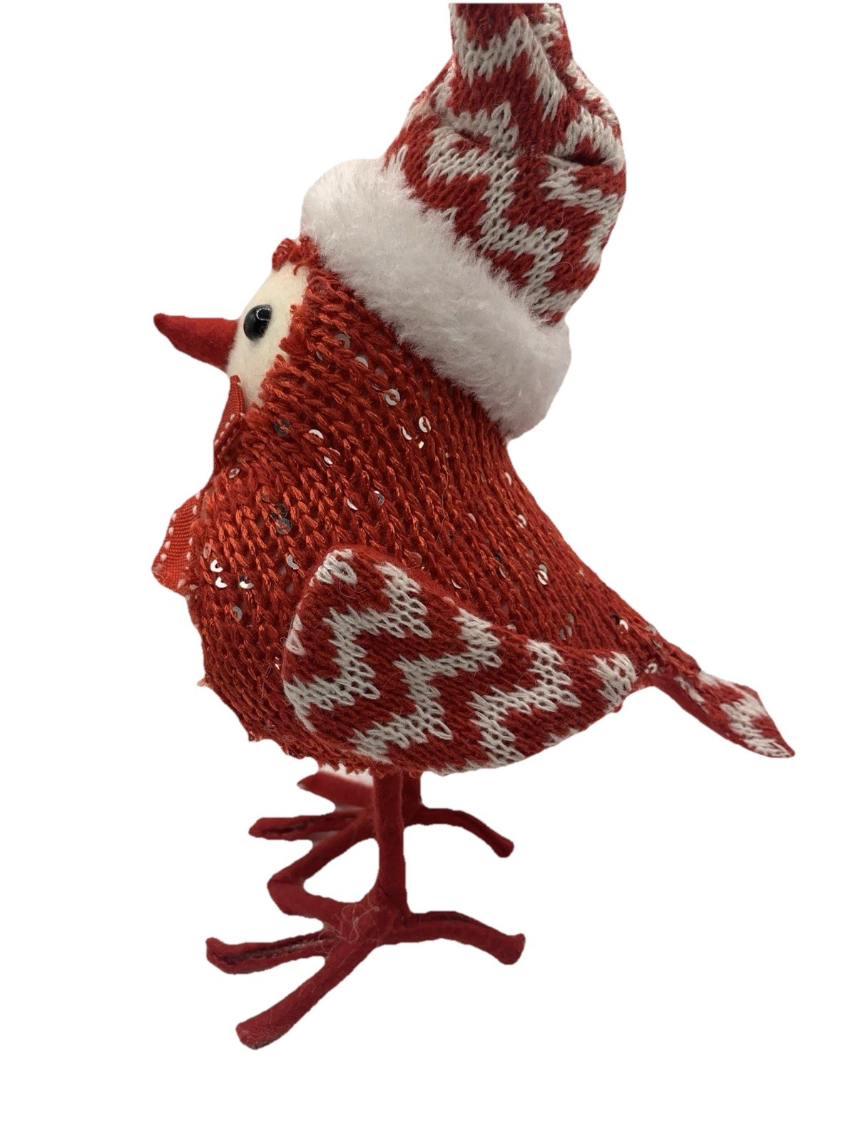 Red And White Sparkly Bird