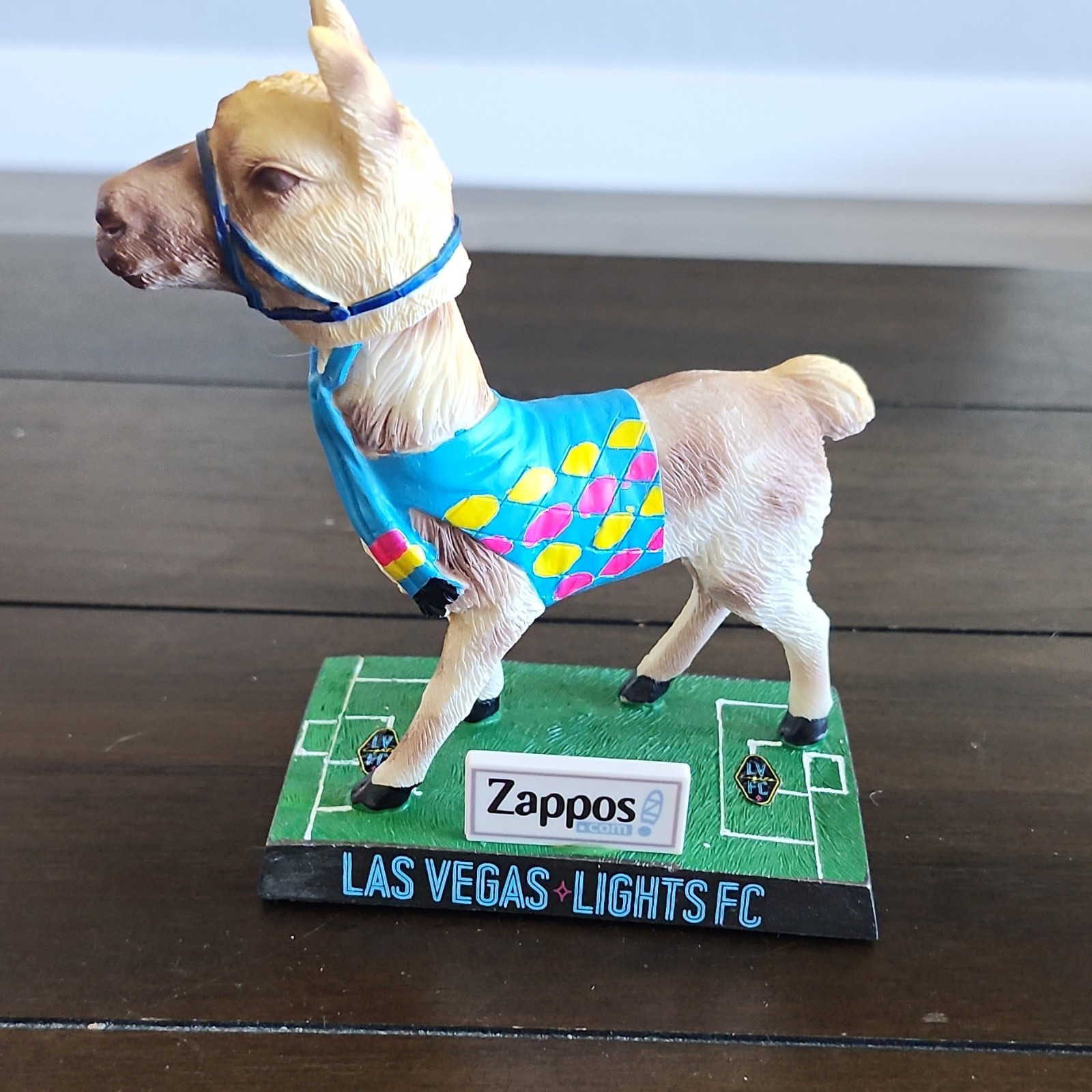 Las Vegas Lights FC Zappos Llama Resin Figurine w/ Soccer Field Base Kids