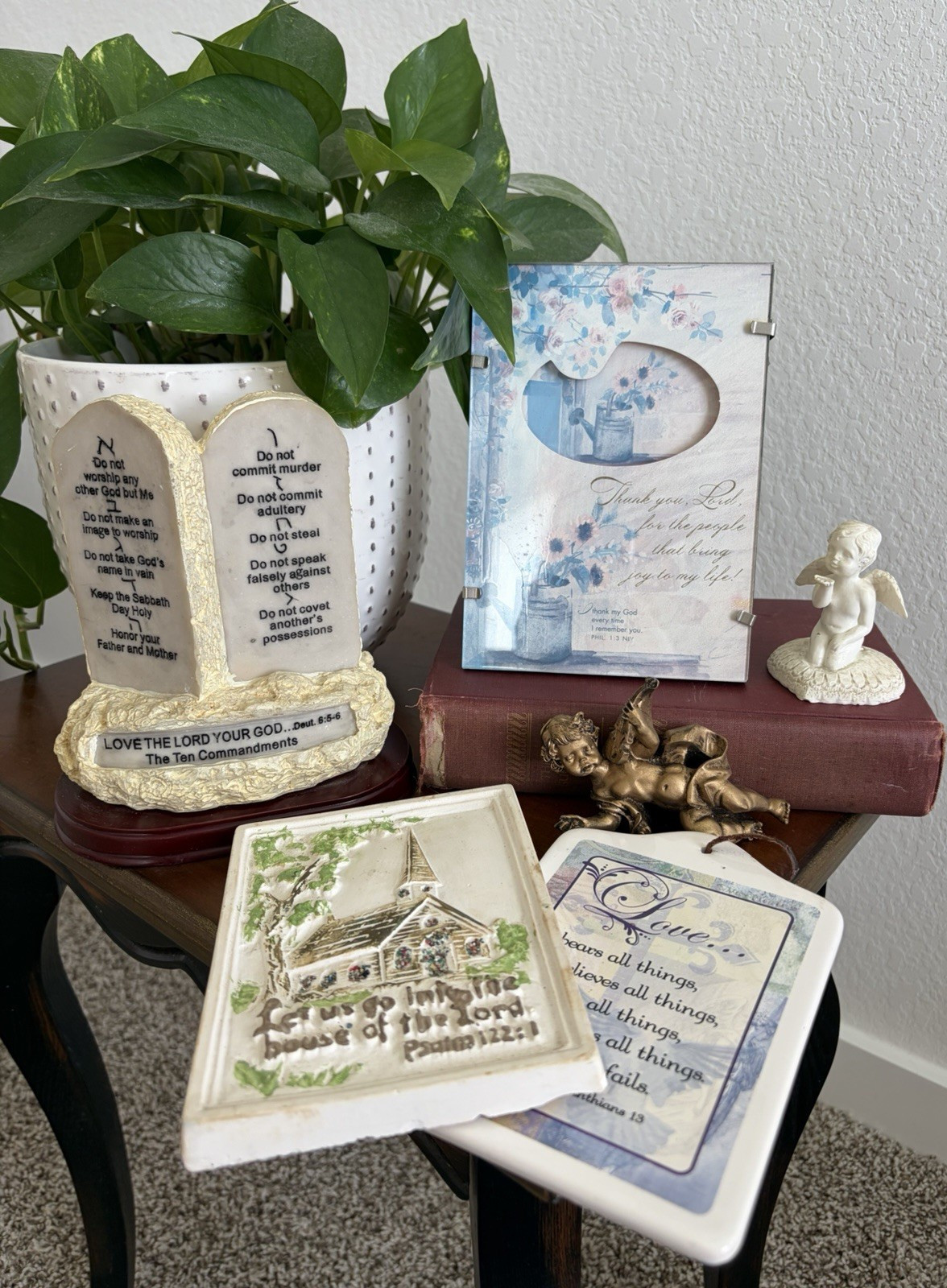 Vintage religious Christianity home decor bundle