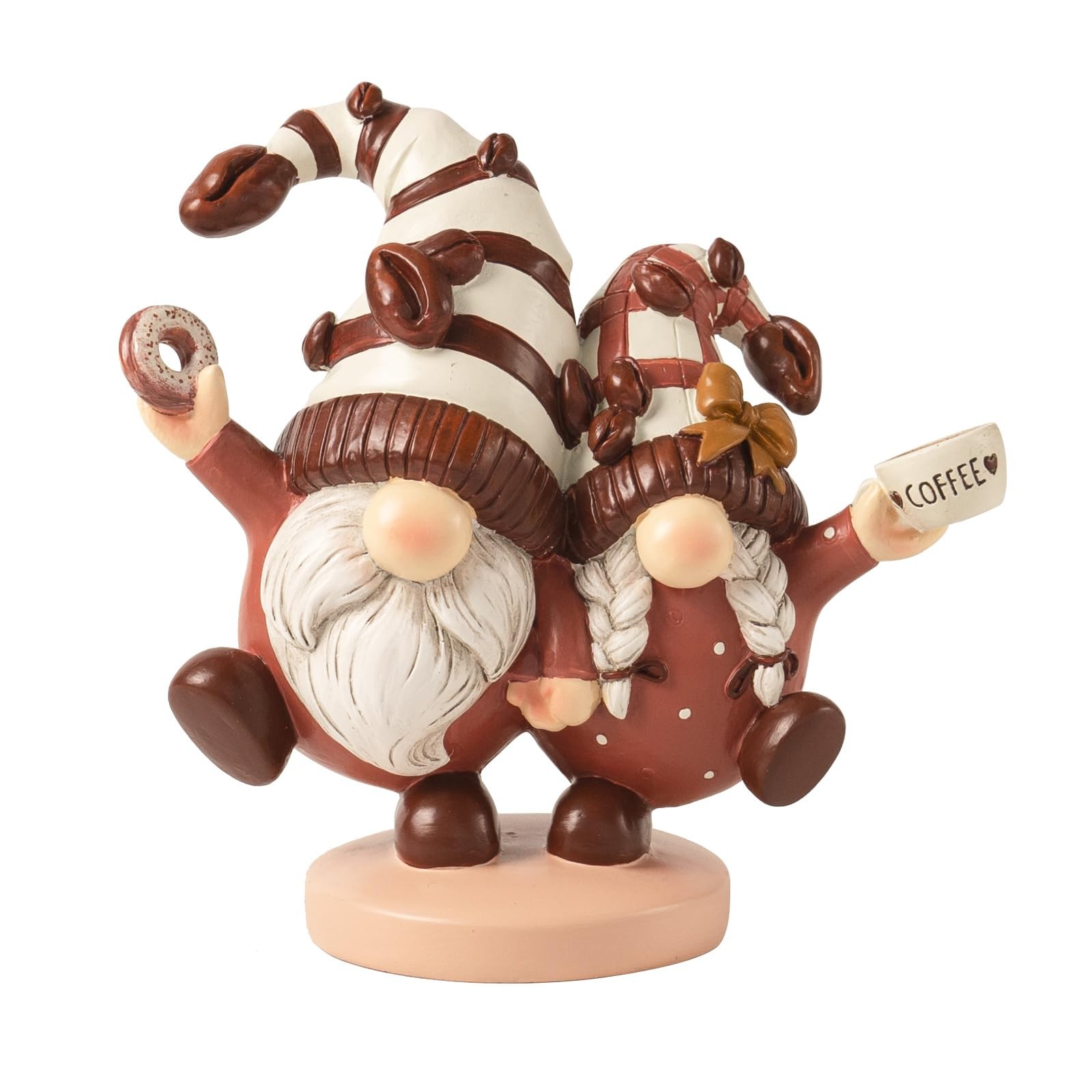 Coffee Gnomes Figurines Coffee Bar Station Decor, 5.2″ Resin Gnomes Decoratio