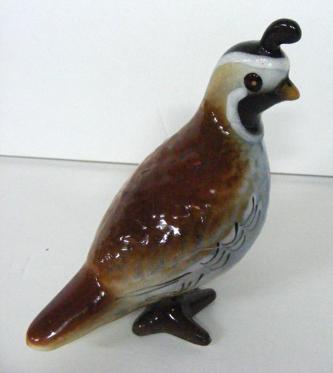 Porcelain Bird Bobtail Quail Glossy