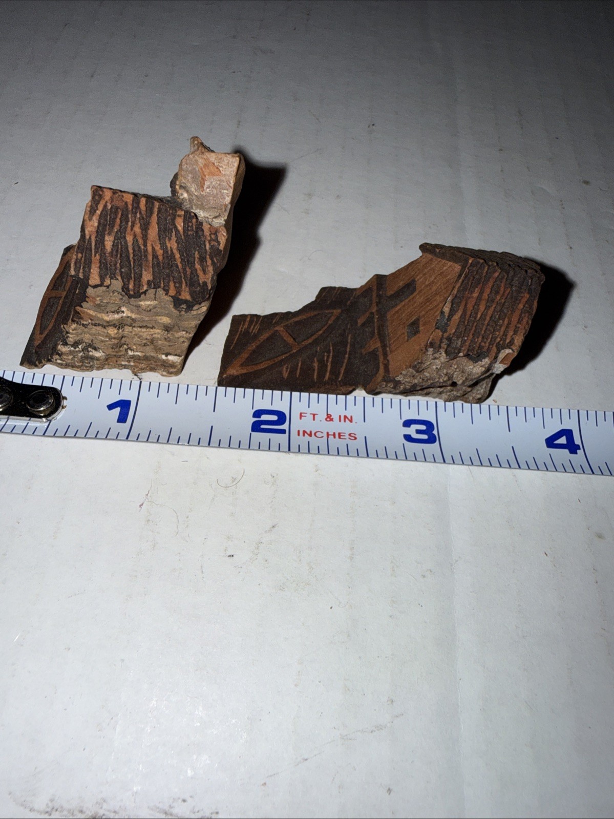 Pair Of Manaus Amazonas Carved Wood Bark Brazil Folk Art Buildings Free Shipping