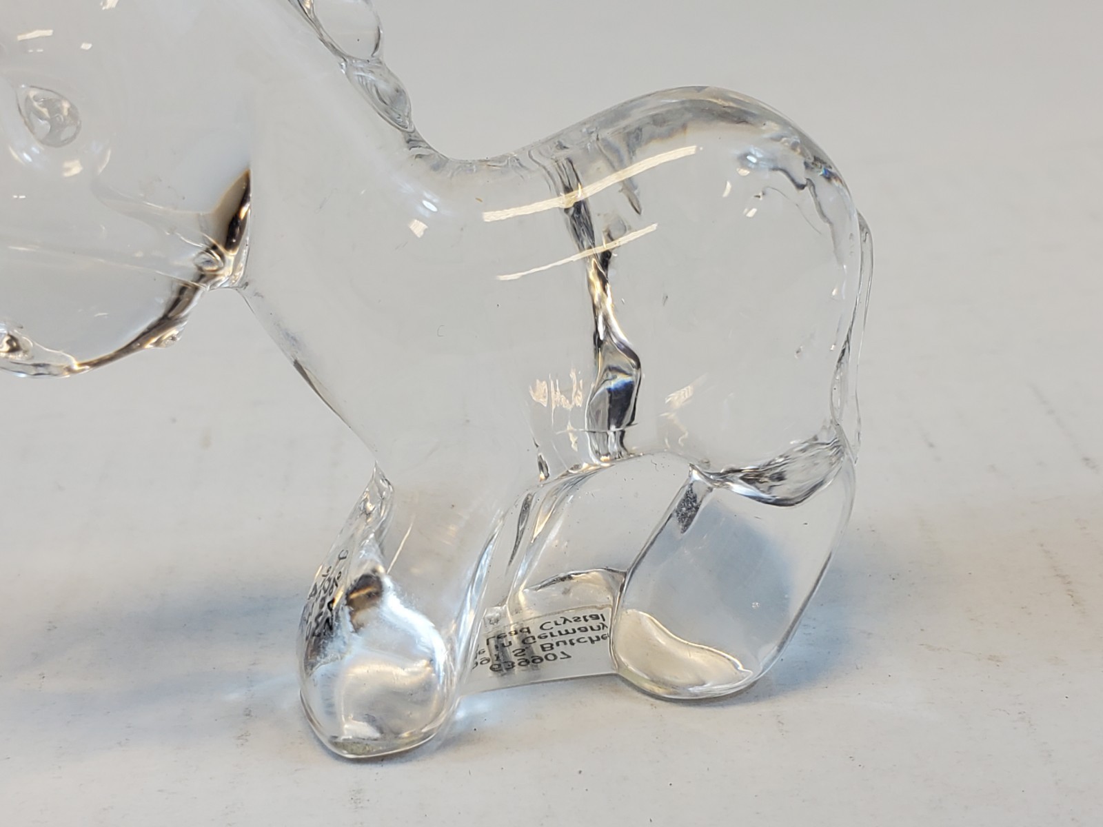 Crystal Donkey Paperweight S Butcher 1991 Made In Germany 24% Lead Crystal