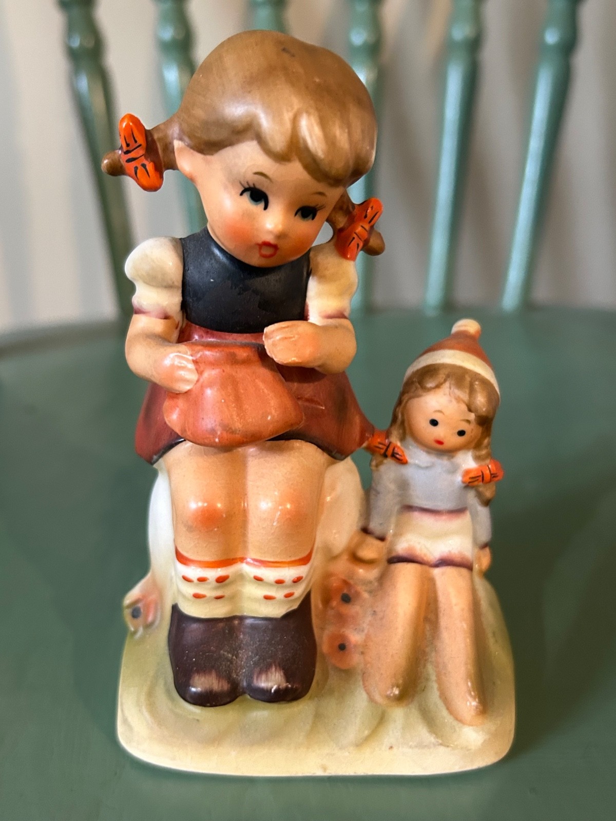 Erich Stauffer “PLAY TIME” Figurine 55/511 Little Girl with Doll 5” Tall