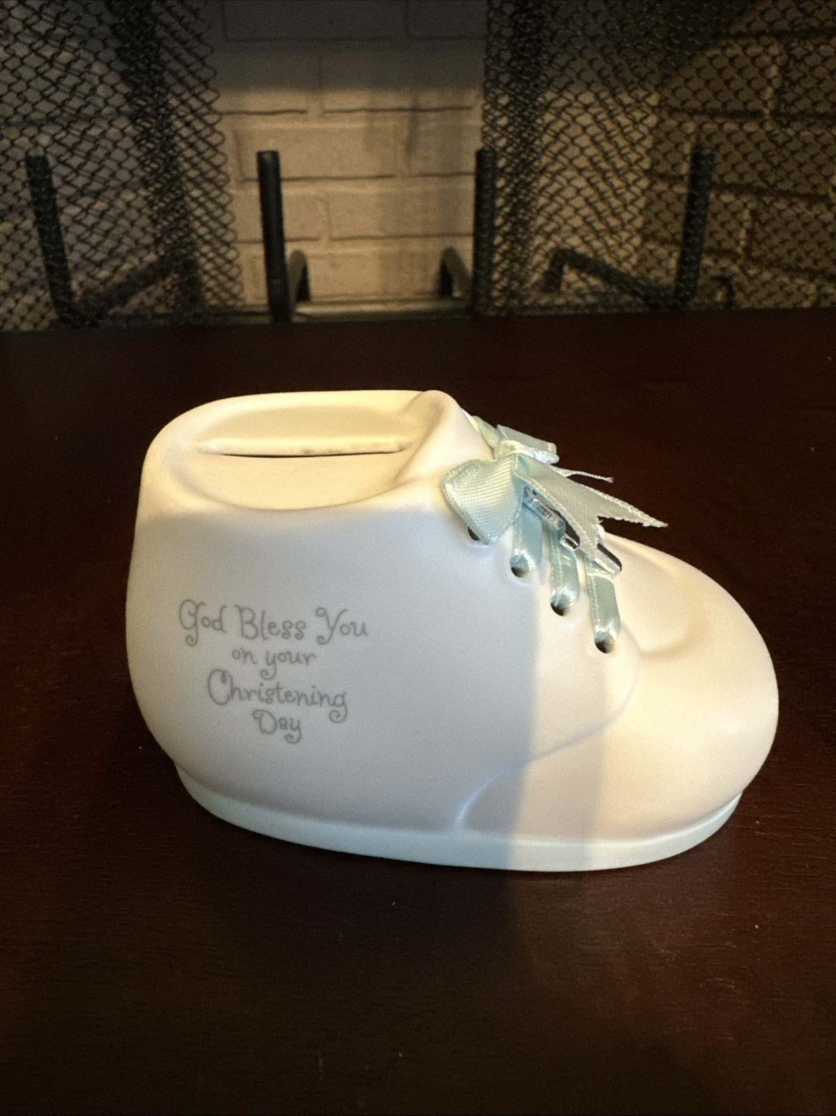 Porcelain Boy Christening Day Bank