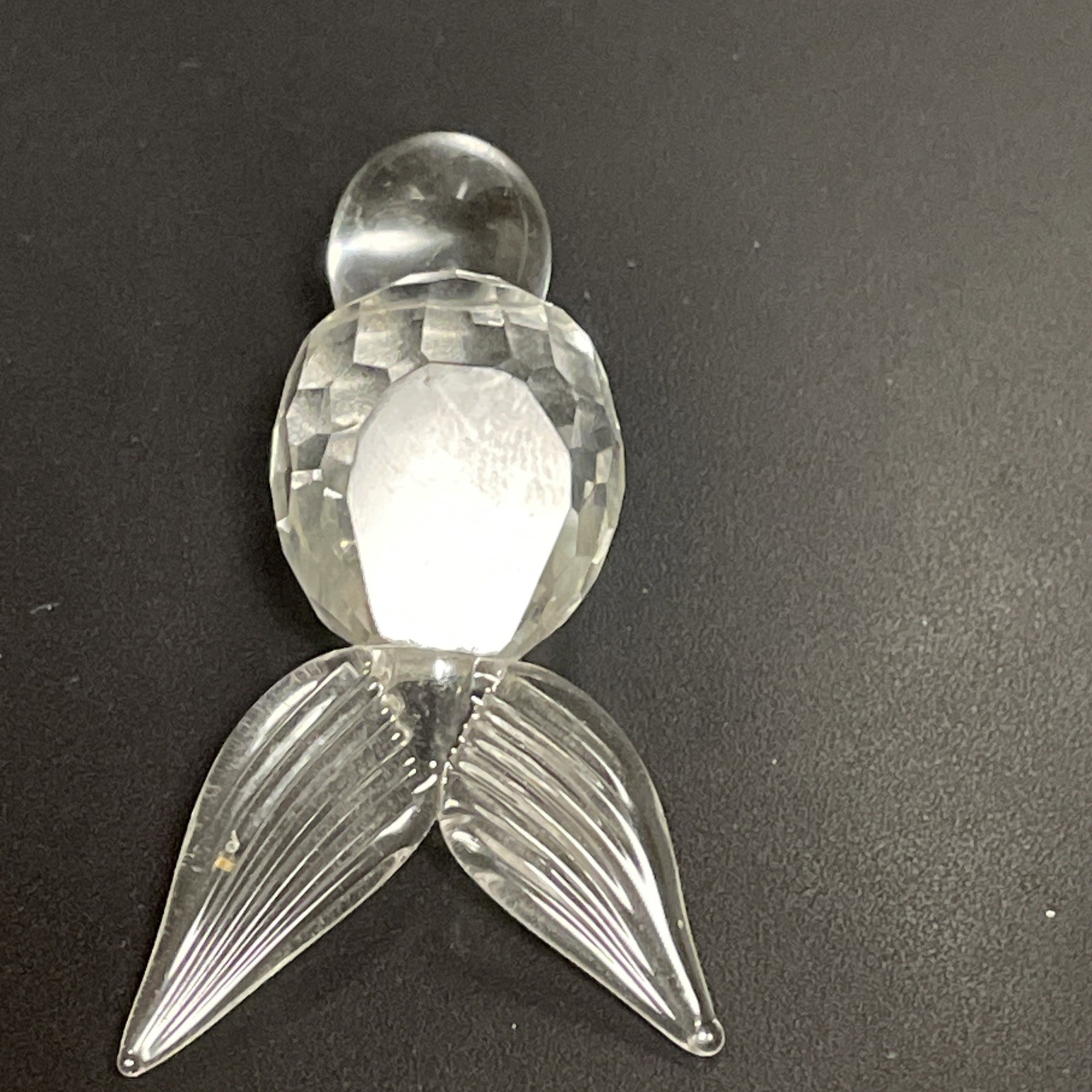 Crystal Seal Figurine Clear with Black Eyes Glass Menagerie