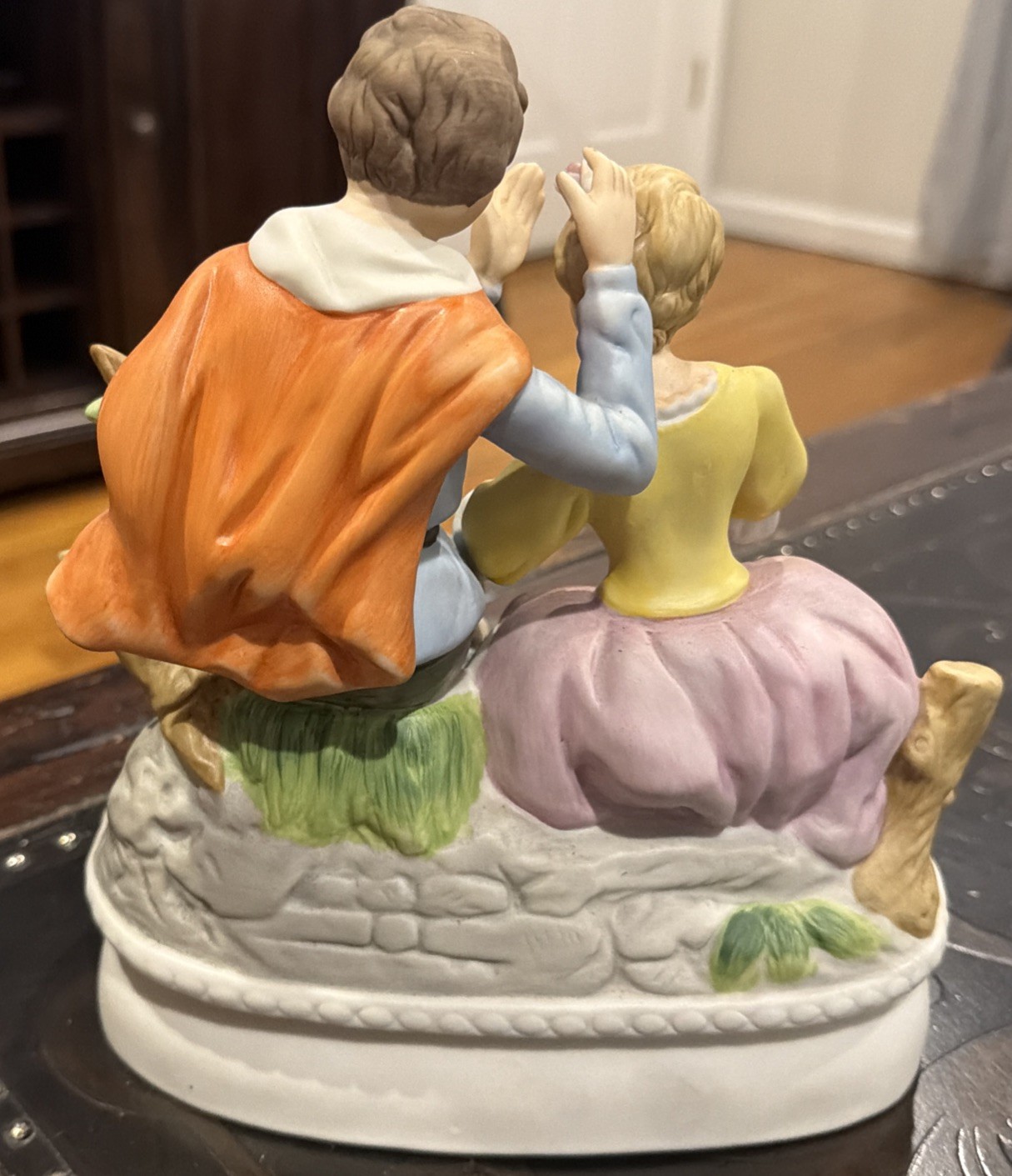 VTG Lenwile China Ardalt Mid-Century Courting Couple Bisque Figurine Boy Girl