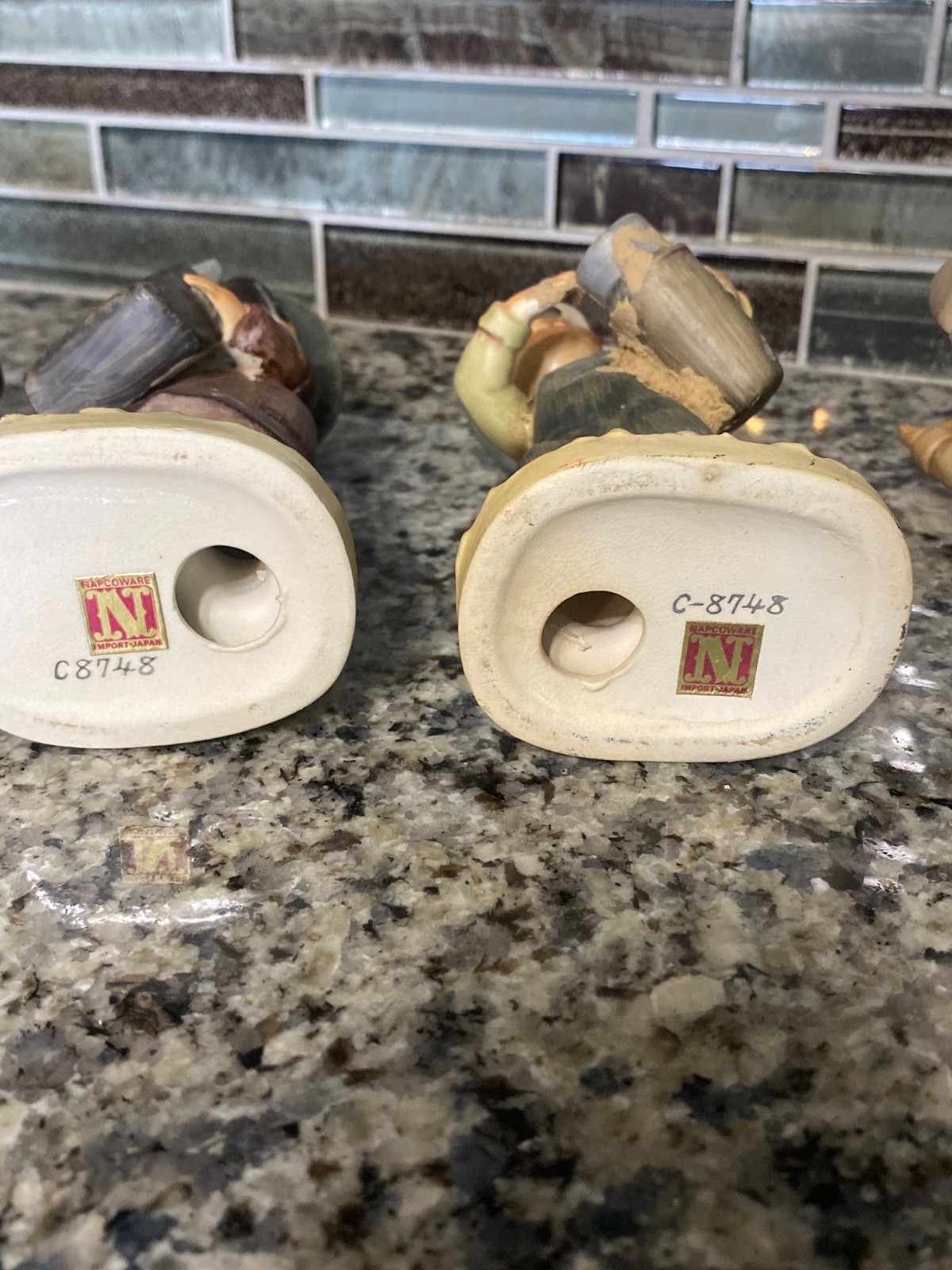 Vintage Napco Lot 4 Boy Figurine Napcoware 2 each series C-8836 & C-8748 5.75”