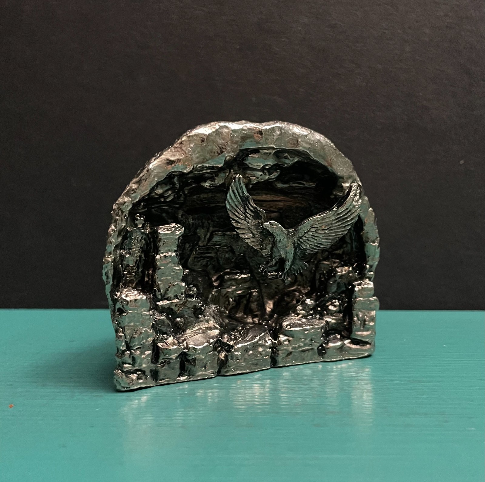 Creed Donohue Pewter American Bald Eagle Rocky Mountains Wild Animal Figurine