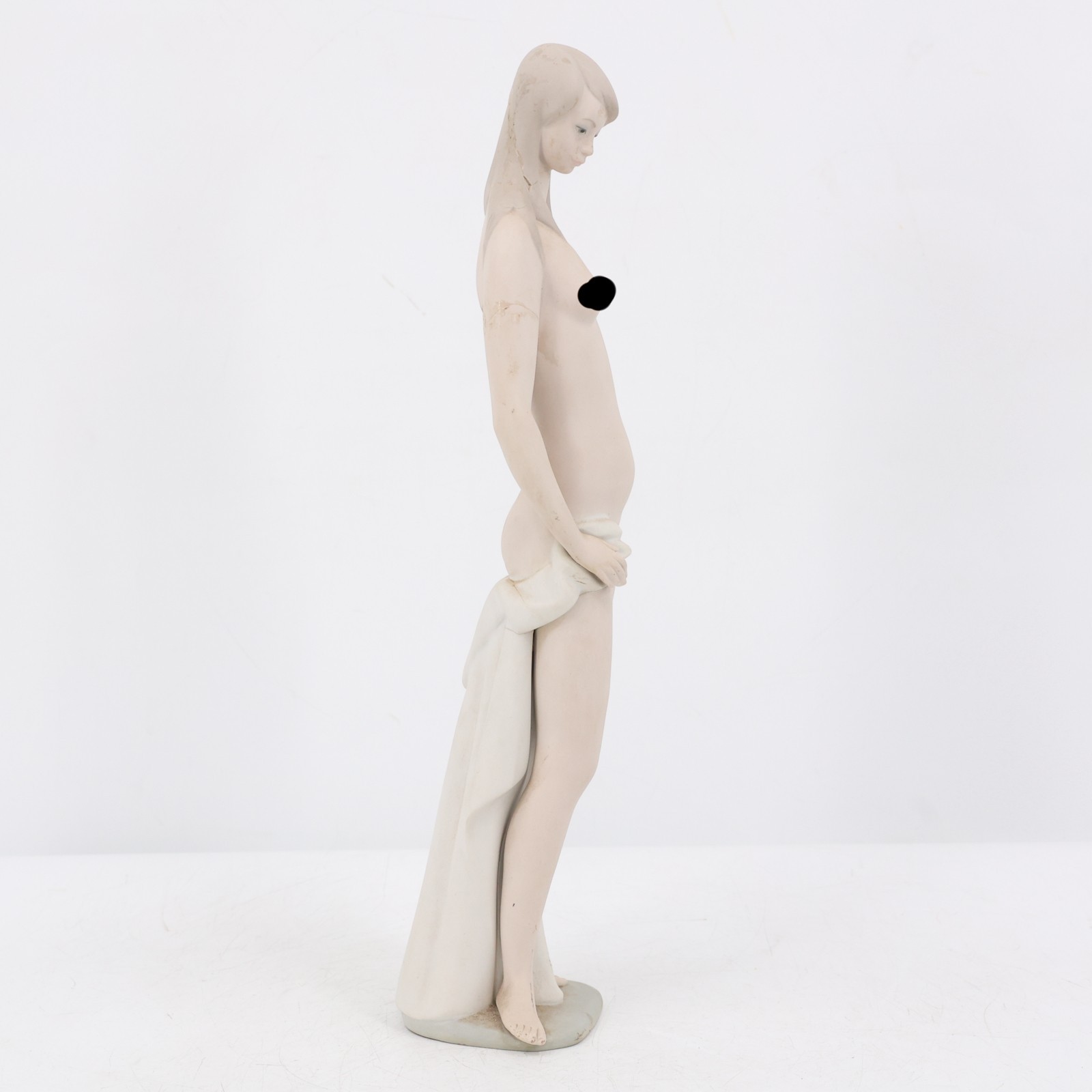 Vintage Lladro Nude Woman Matte Porcelain Figure
