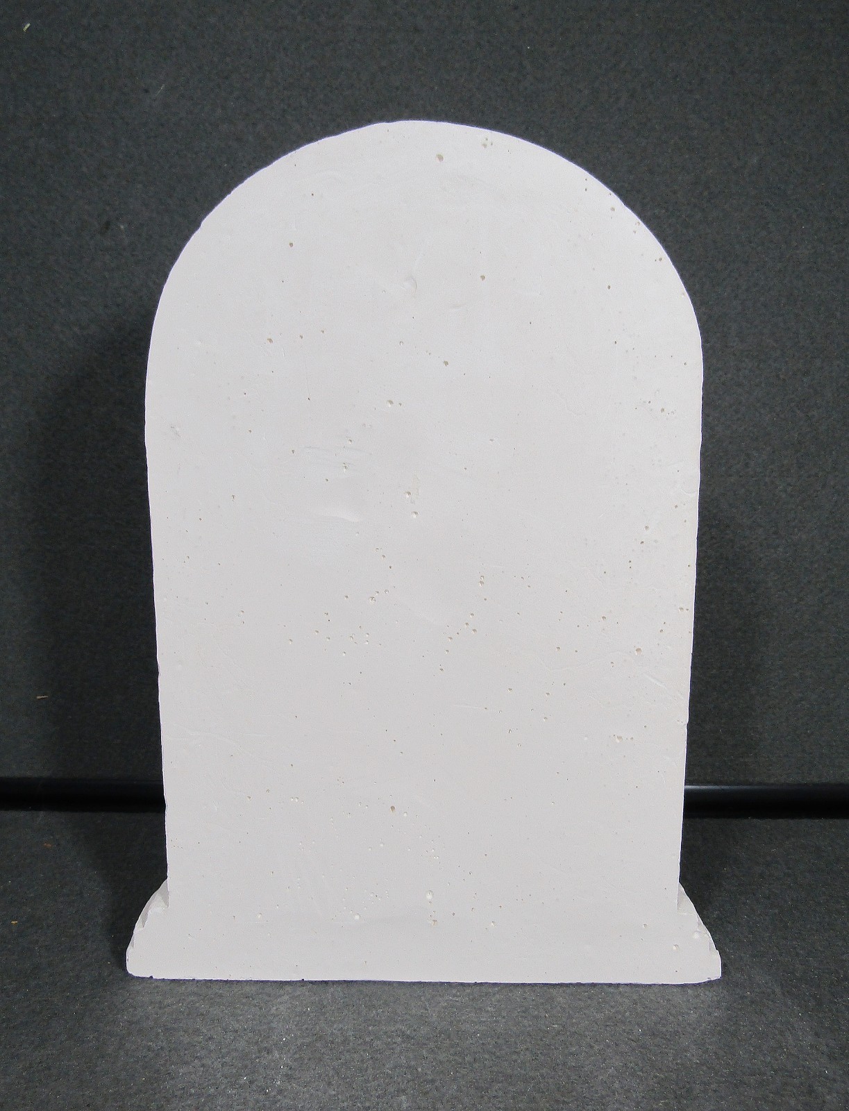 Sleeping Baby in Guardian Hand White Plaster Statue Freestanding 10”