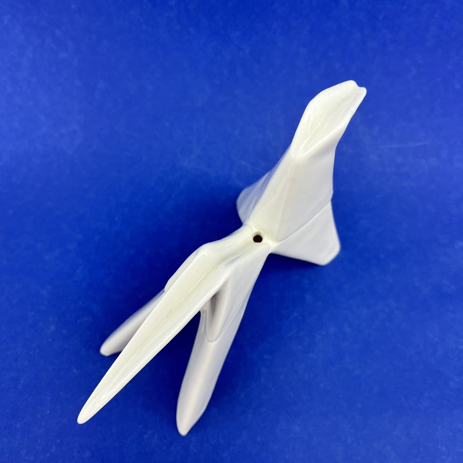 Origami Cubist White Porcelain Horse Figurine MCM Danish Modern Styling