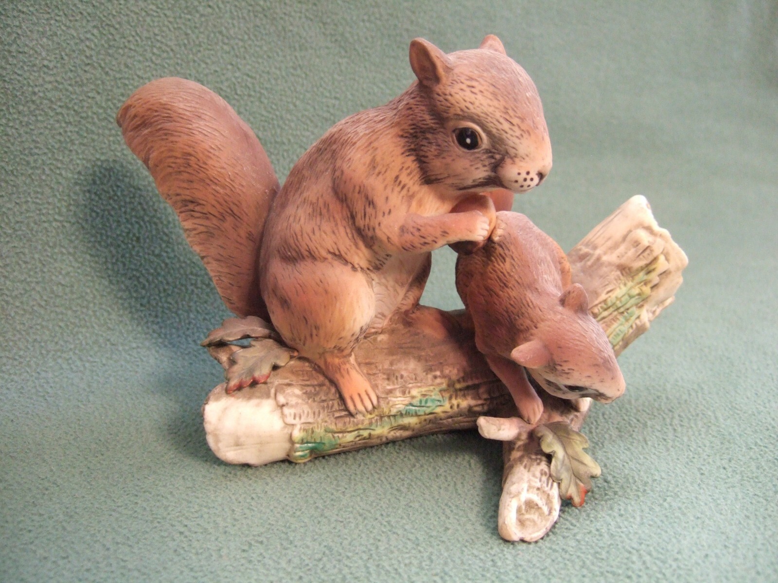 Homco Masterpiece Collection Porcelain Mother and Baby Squirrel Figurine