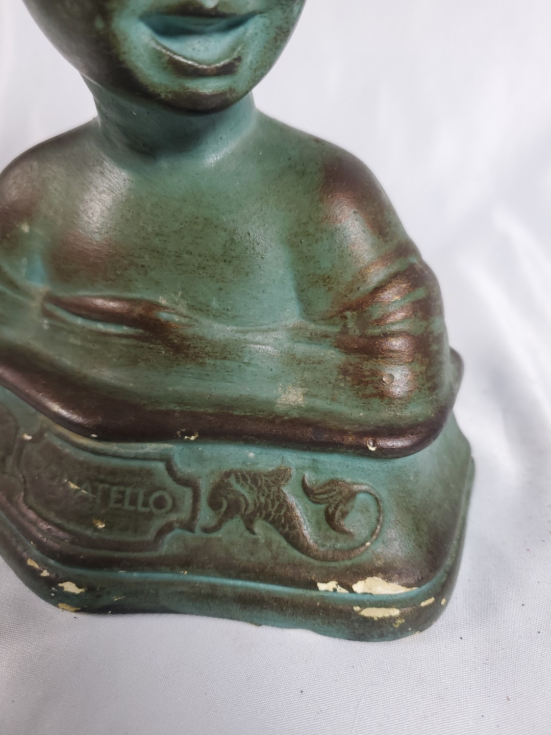 Vintage Art Deco Kraftrok Rich Craft Studios Chalkware Donatello Bust