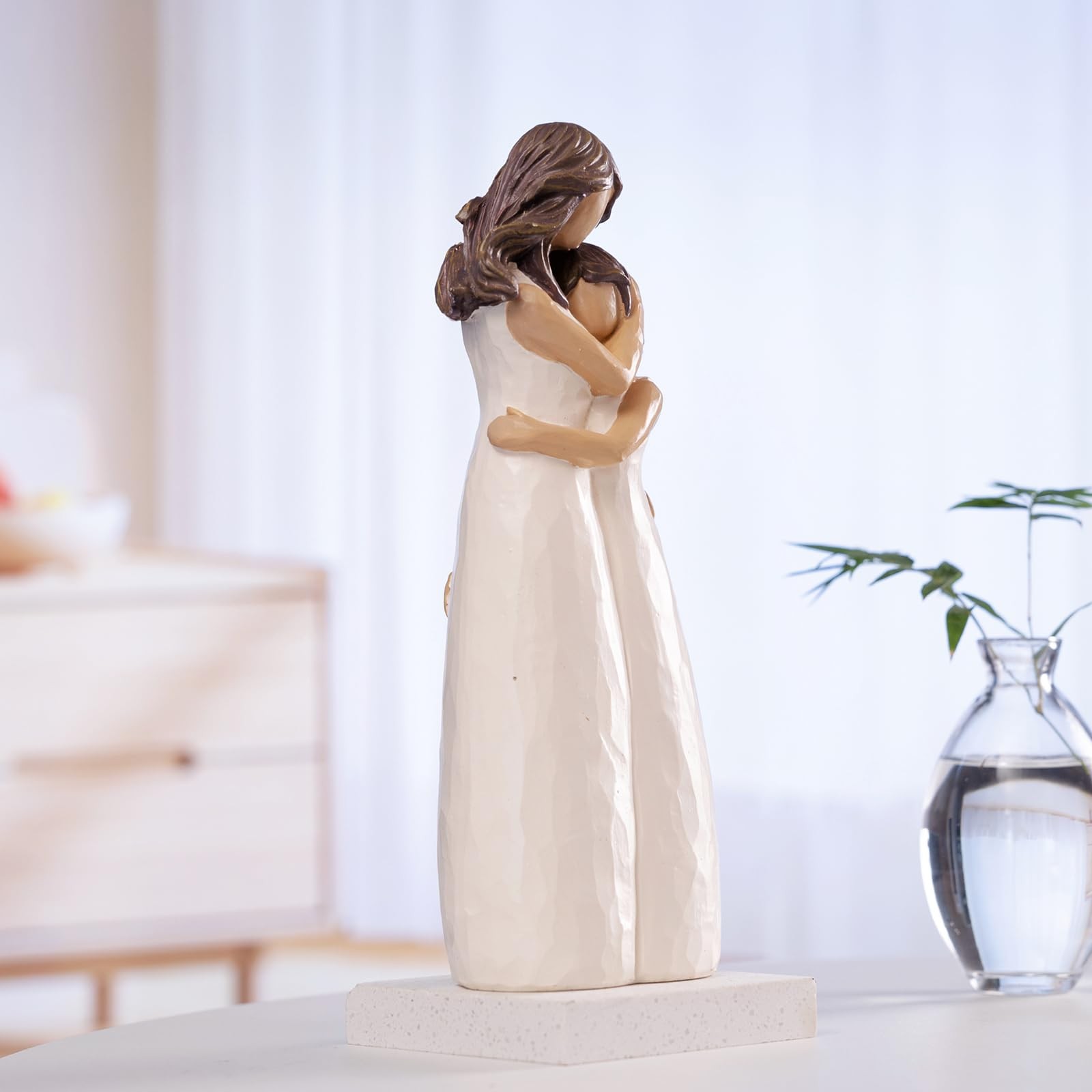 Resin Mother Daughter Figurines, Hugging Mother and Daughter Figurine Statues…