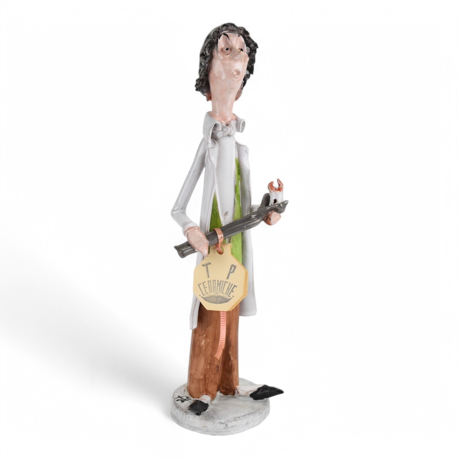 Vintage TP Ceramiche Dentist Figurine Sculpture Italy Signed COA
