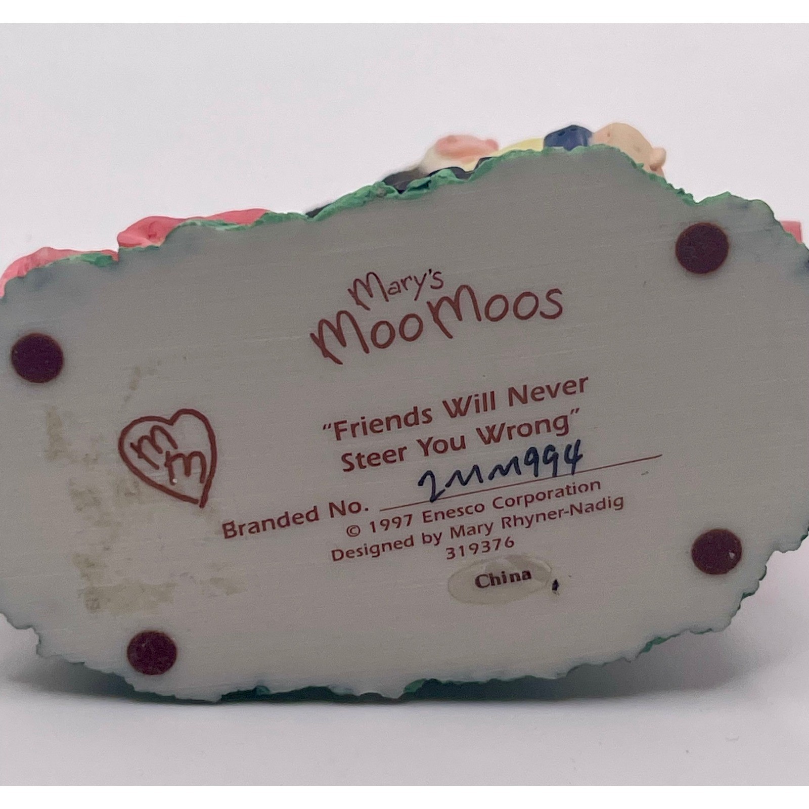Mary’s Moo Moos “Friends Will Never Steer You Wrong” Cow Tractor Figurine 319376