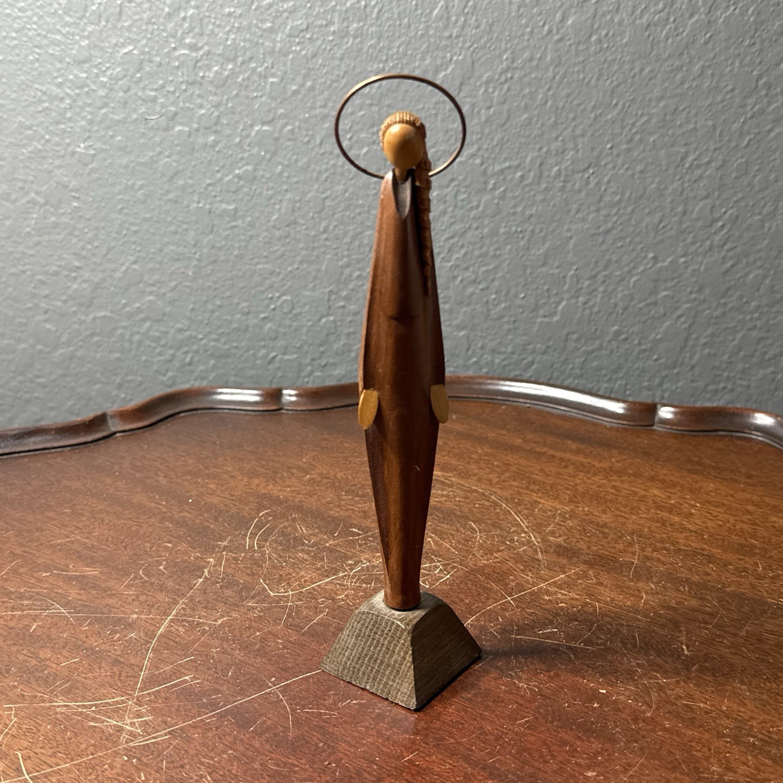Vintage S. Sitarski J. Fedorowicz Thin Wood Figurine Angel Religious MCM Poland