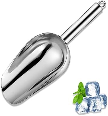 Metal Ice Scoop 6 Oz?Kitchen Ice Scooper for Ice Maker, Small Food Scoops for Ba
