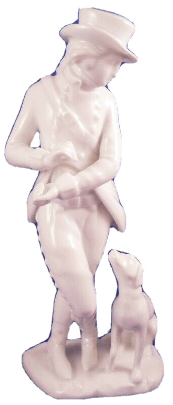 Augarten Wien Porcelain Gentleman w/ Dog Figure Figurine Porzellan Figur Vienna