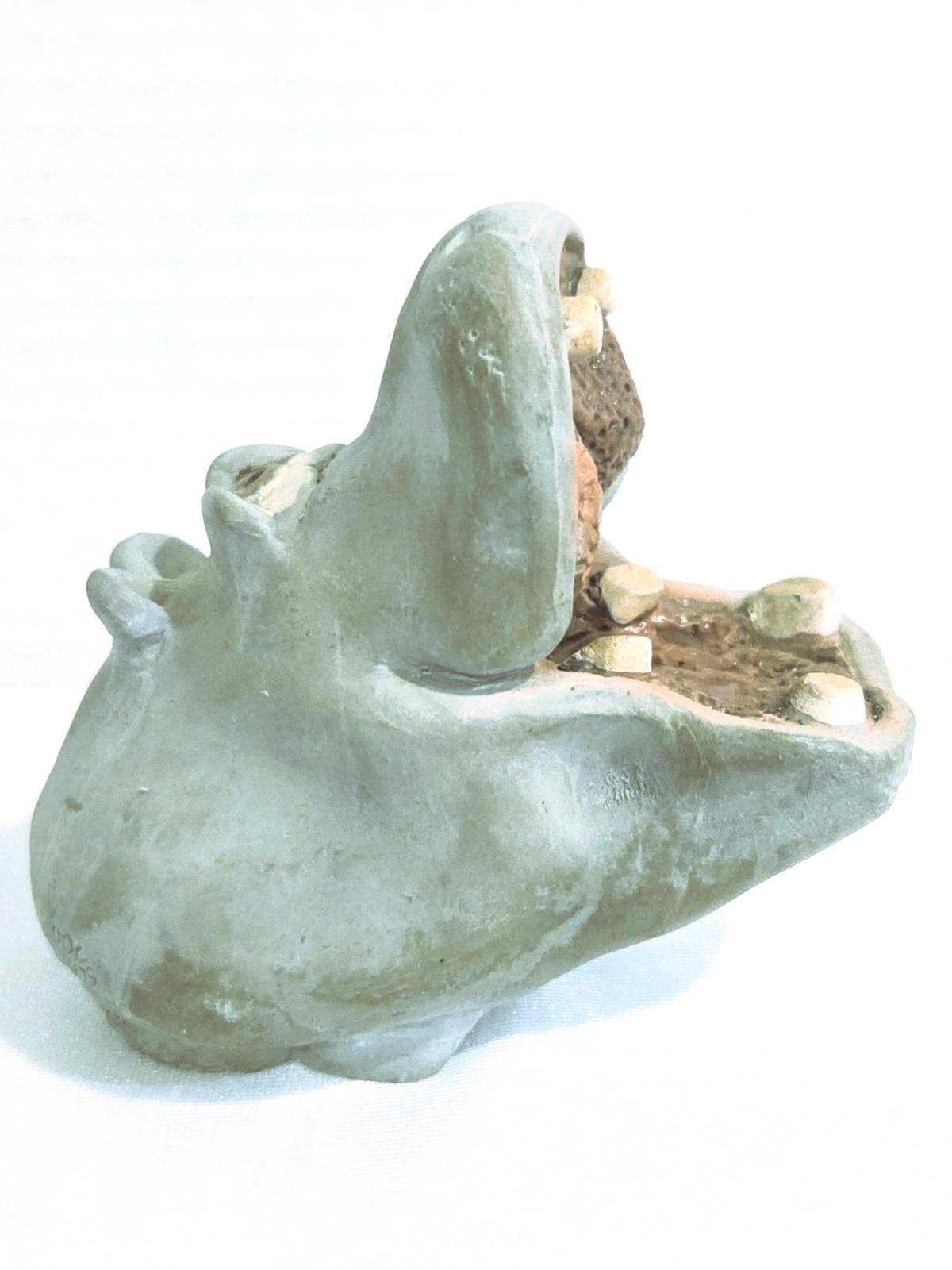 Vintage Stoneware Art Pottery House Hippo Figurine Signed/Dated 1979