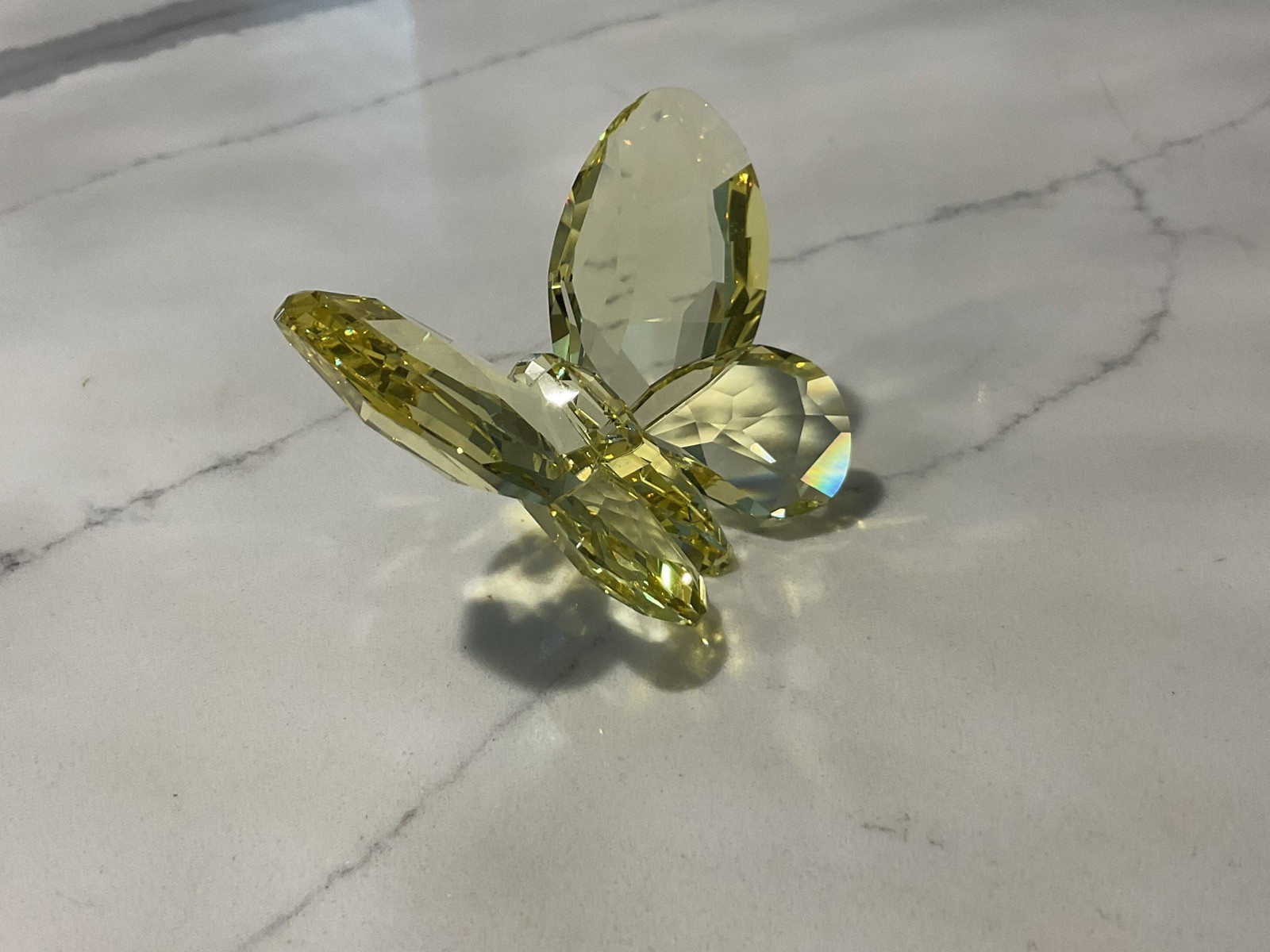 SWAROVSKI CRYSTAL BUTTERFLY FIGURINES Yellow Green Clair