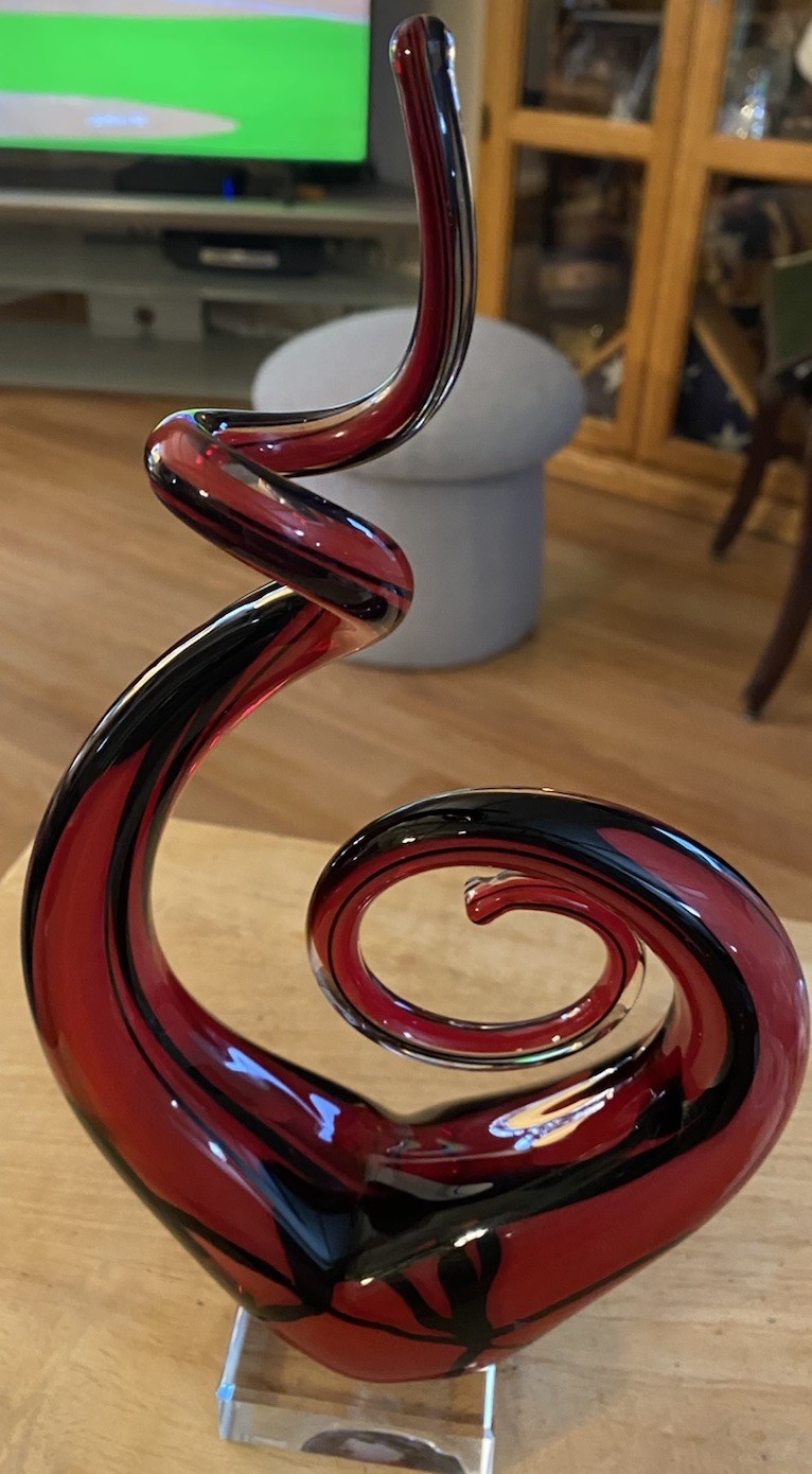 Badash Pietro Hand Blown Art Glass Sculpture Abstract