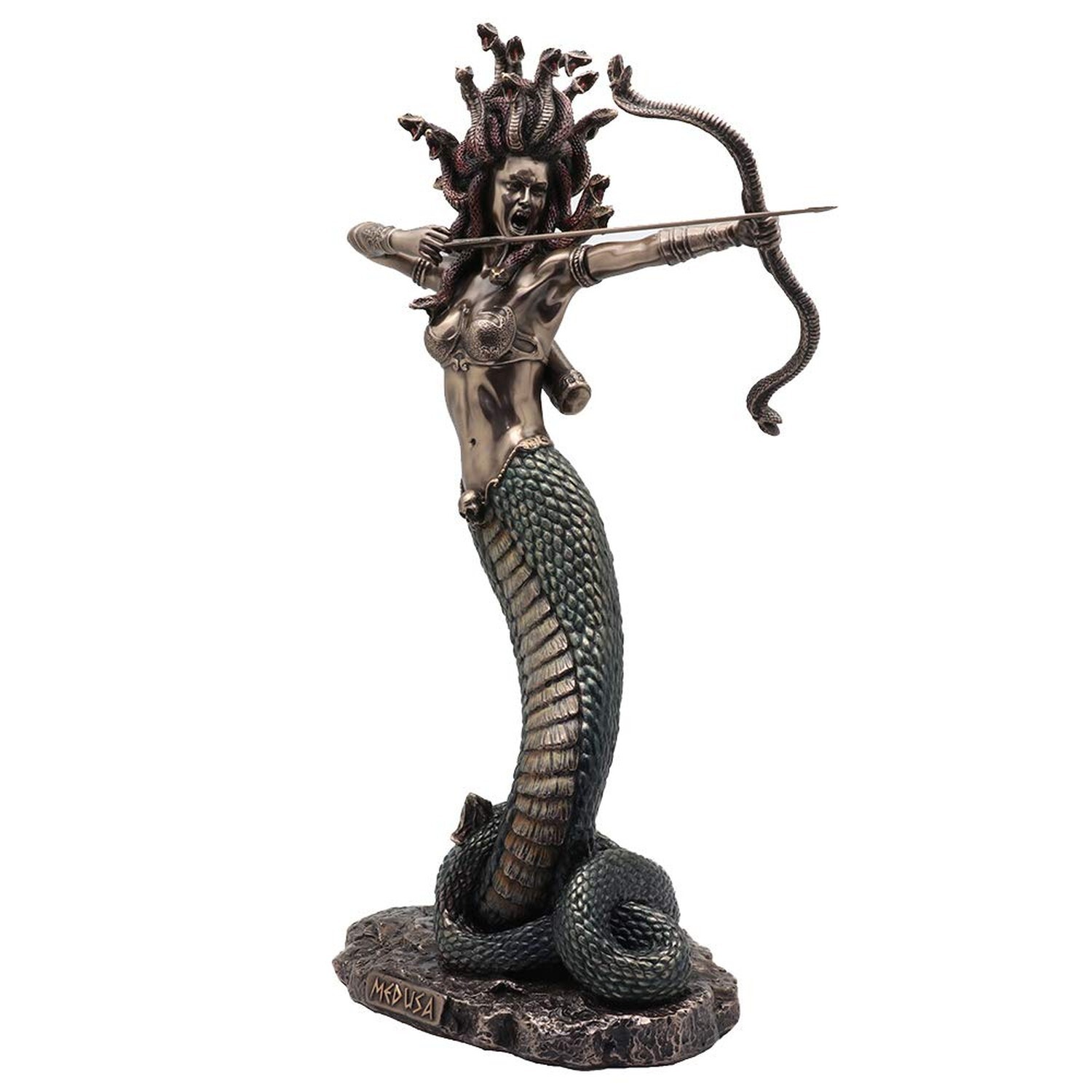Veronese Design 14 1/8 Inch Furious Medusa Shooting Arrow Resin Statue Bronze…
