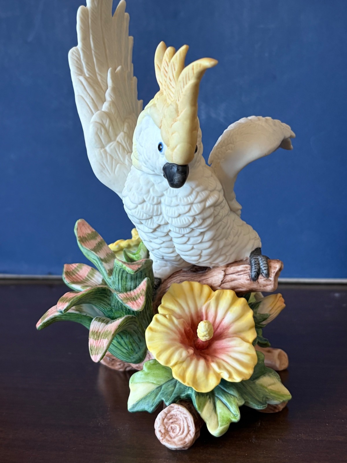 Fitz and Floyd Exotic Birds , 8″ COCKATOO Figurine – j98