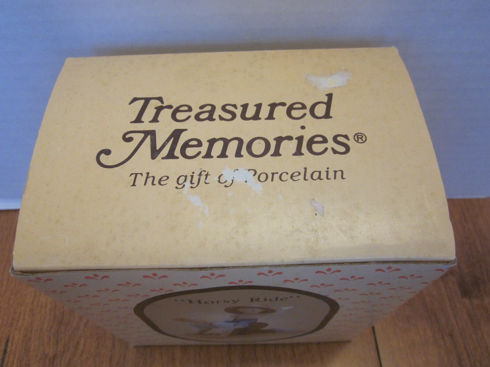 ENESCO 1986 Father & Son Series “Horsey Ride” Figurine Original Box, COA ID Card