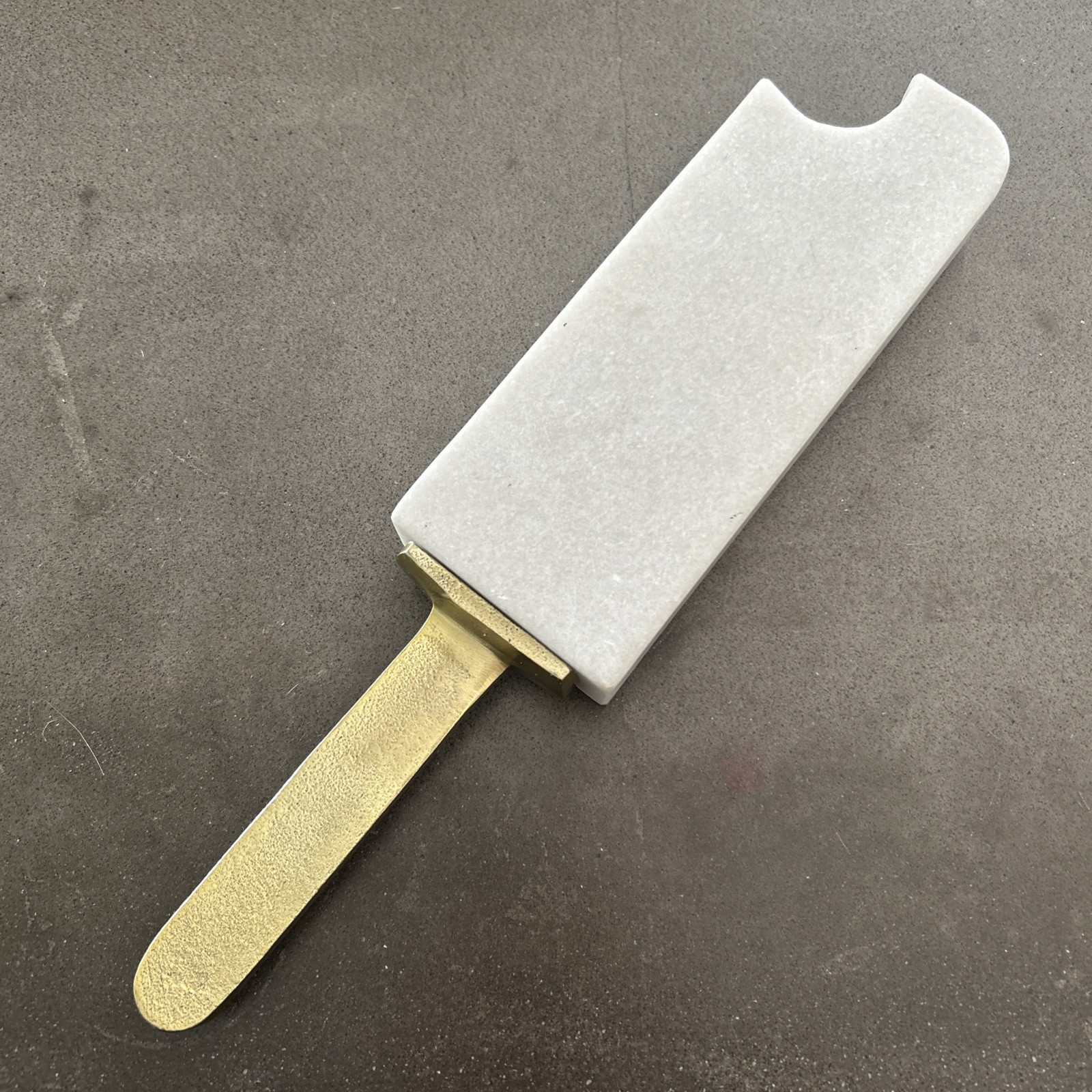 Quartz And Brass Popsicle Decor Art Sculpture MCM Kitsch