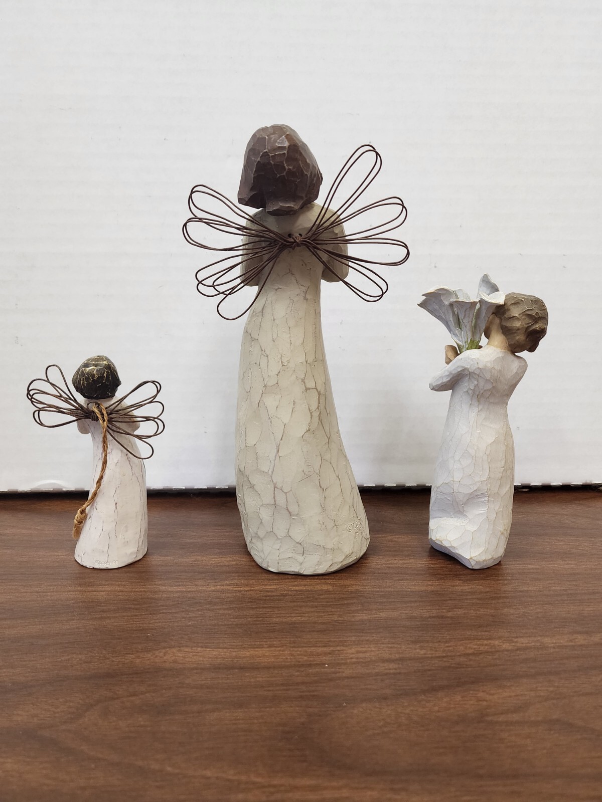 Demdaco Willow Tree Angel Of Beauty/Love & Beautiful Wishes Figurines Lot Of 3