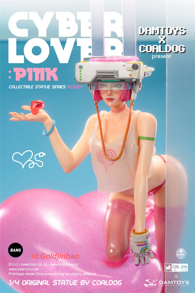 DAMTOYS COALDOG CyberLover Pink 1/4 Model In Stock Painted Resin ABS H41cm