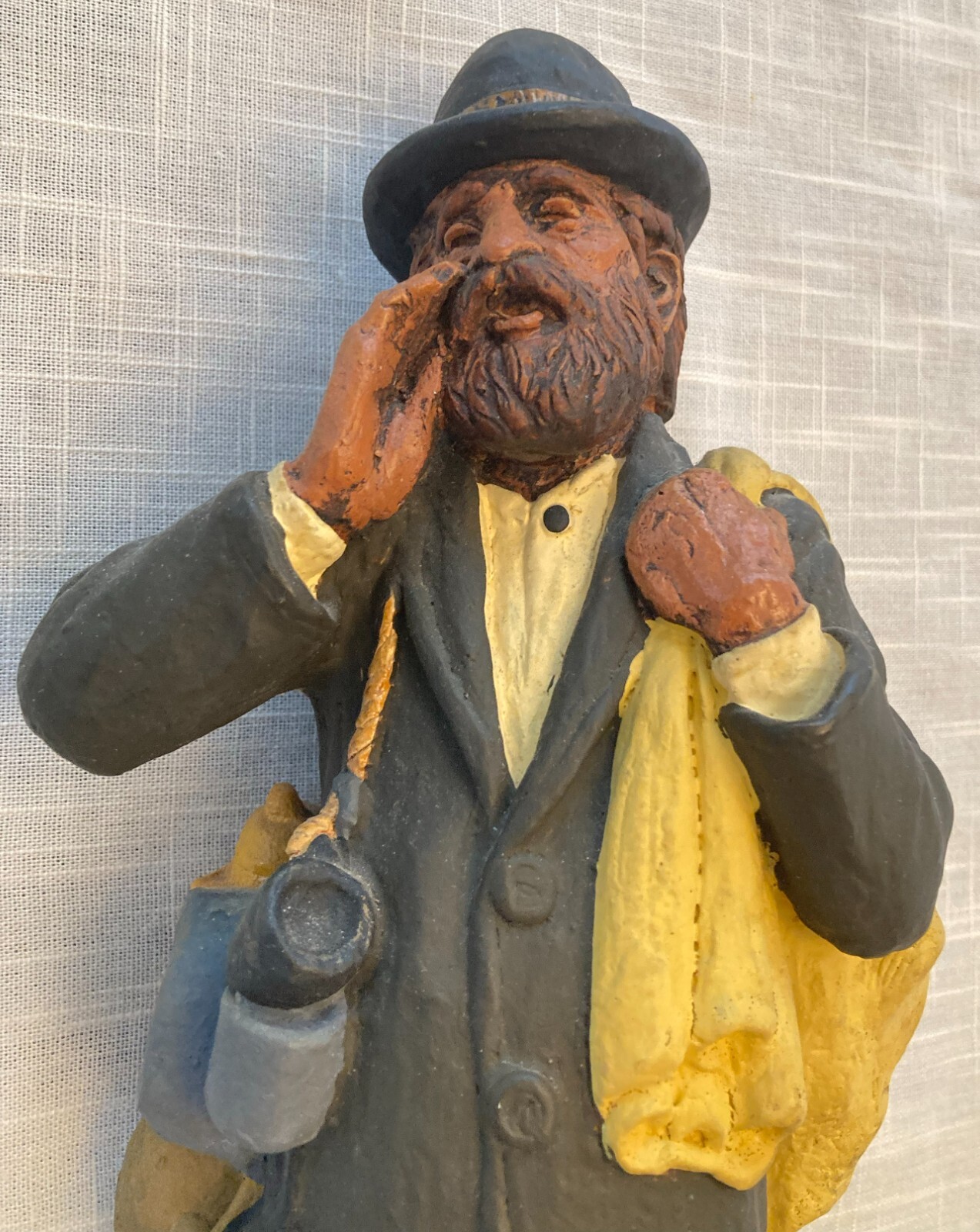 Vintage 1971 Kaplan Large Statue Junkseller Sculpture 13″ Limited Ed. Judaica