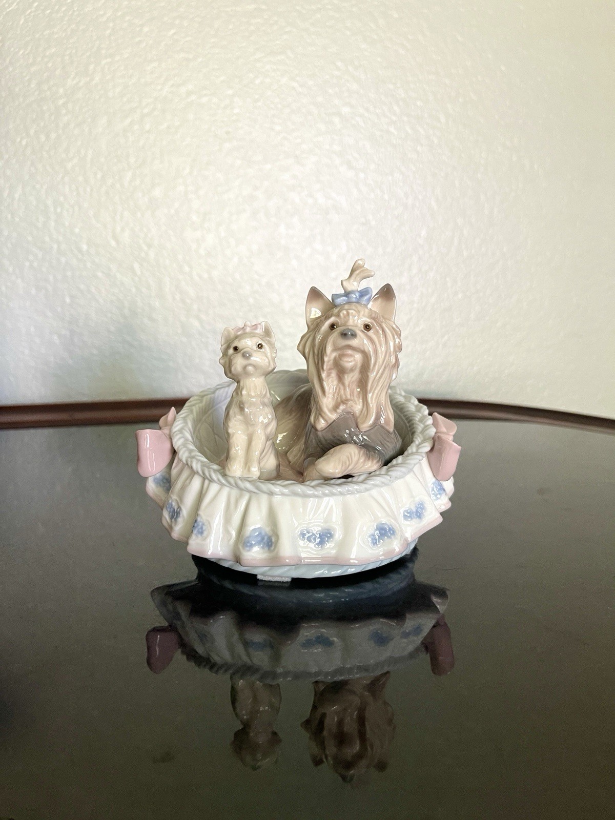 Retired Lladro Porcelain ‘Our Cozy Home’ #6469 Figurine Yorkie Yorshire Terrier