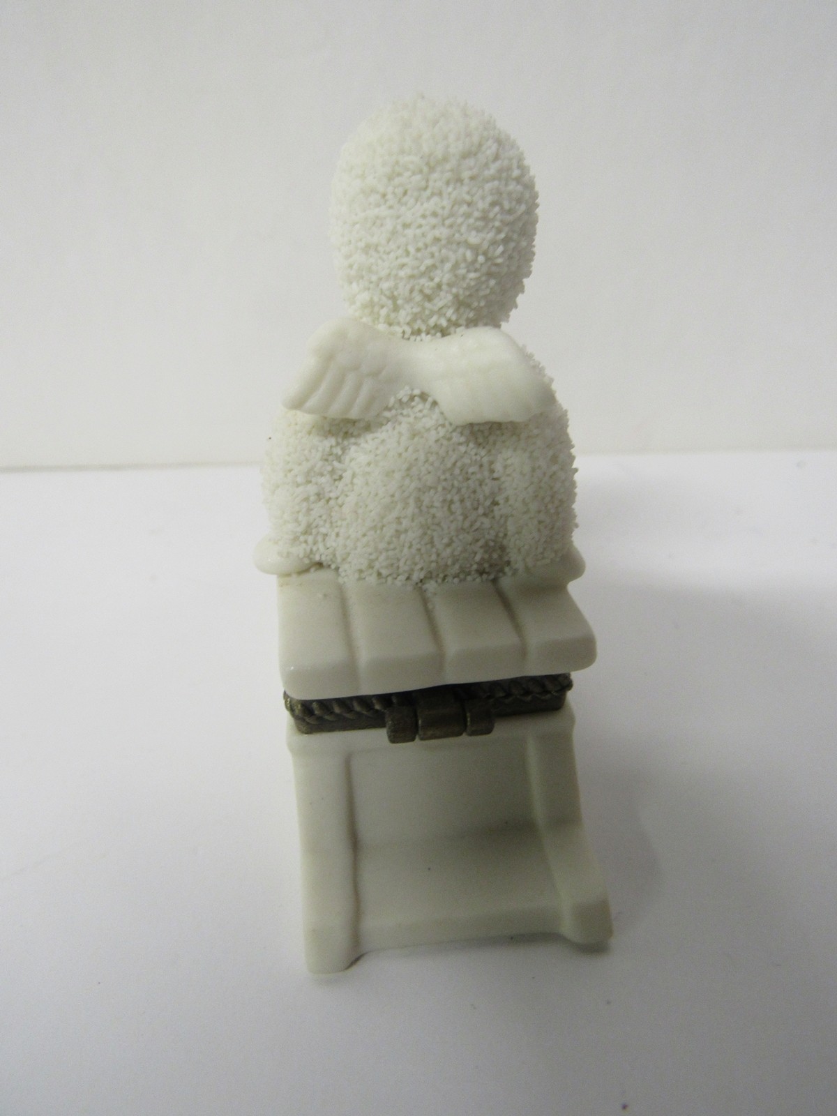 Dept 56 Snowbabies Hinged Trinket Box Hold on Tight Snowbaby On Sled Ships Free