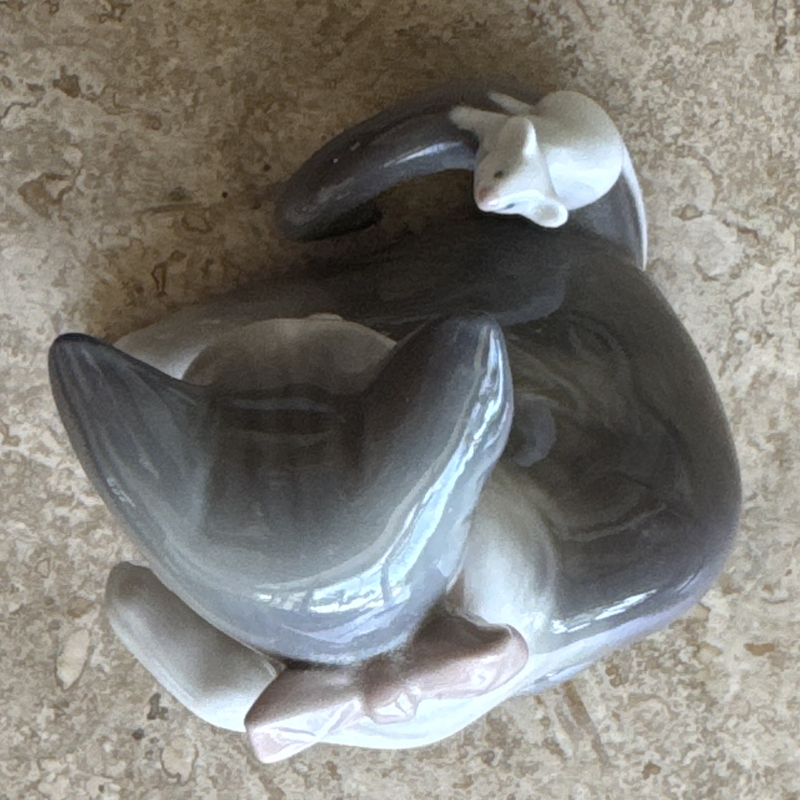 Lladro Spain #5236 Cat & Mouse Kitten Porcelain Figurine Retired Glossy Spain