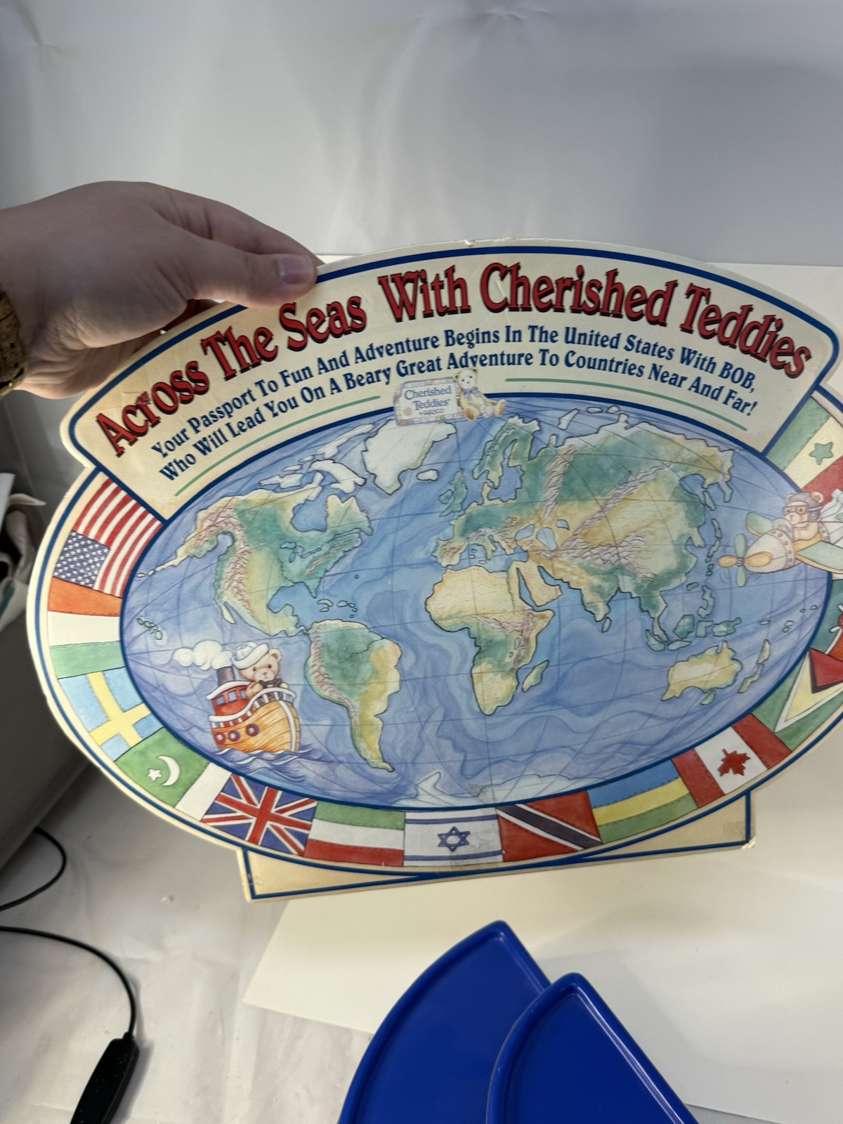 HTF DISPLAY! Across the Seas With Cherished Teddies CRT234 Enesco 1996 Countries