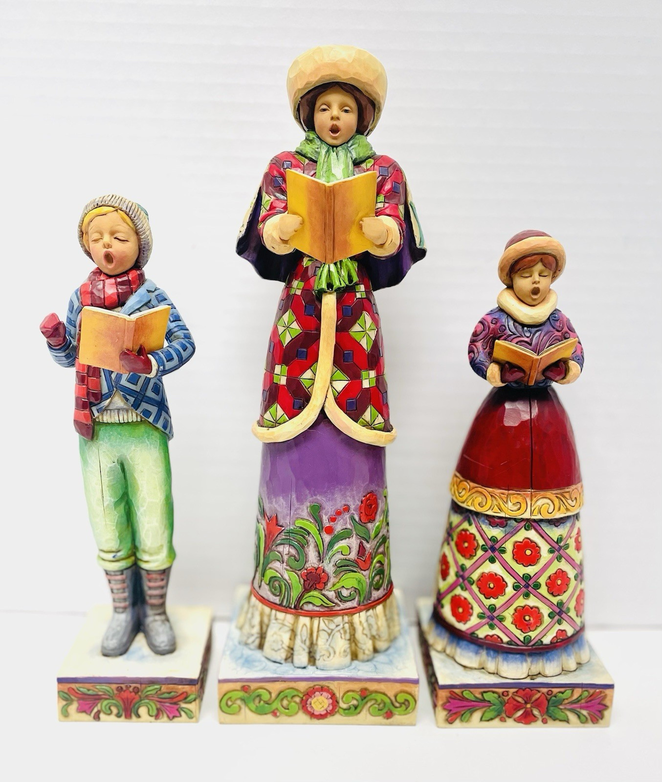 Jim Shore Christmas Carolers~Heartwood Creek 2006~ Set of 3 in Box