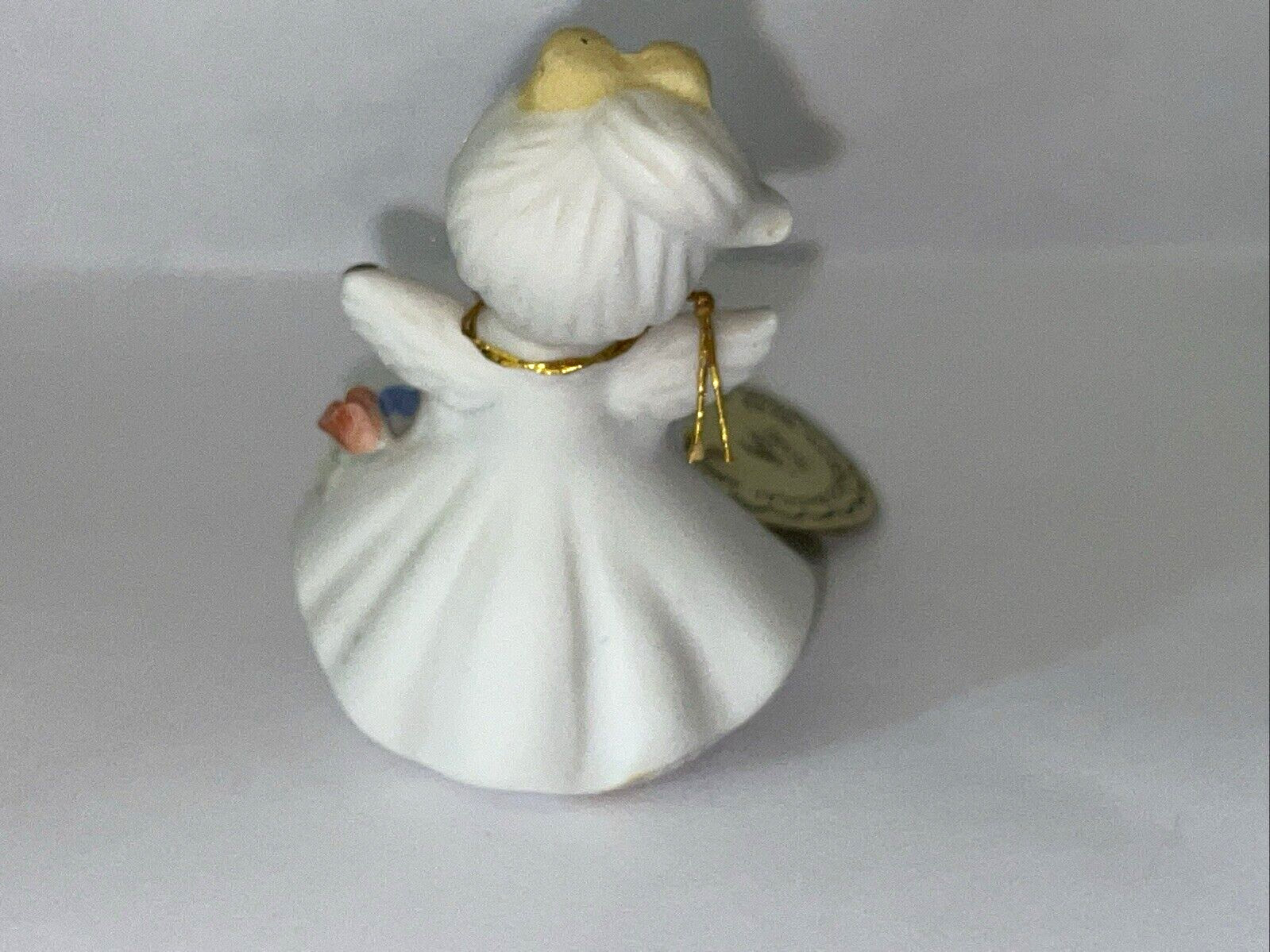Miniature Musical Angel of the Month May Birthday Trumpet Porcelain Ware 2″ Tall