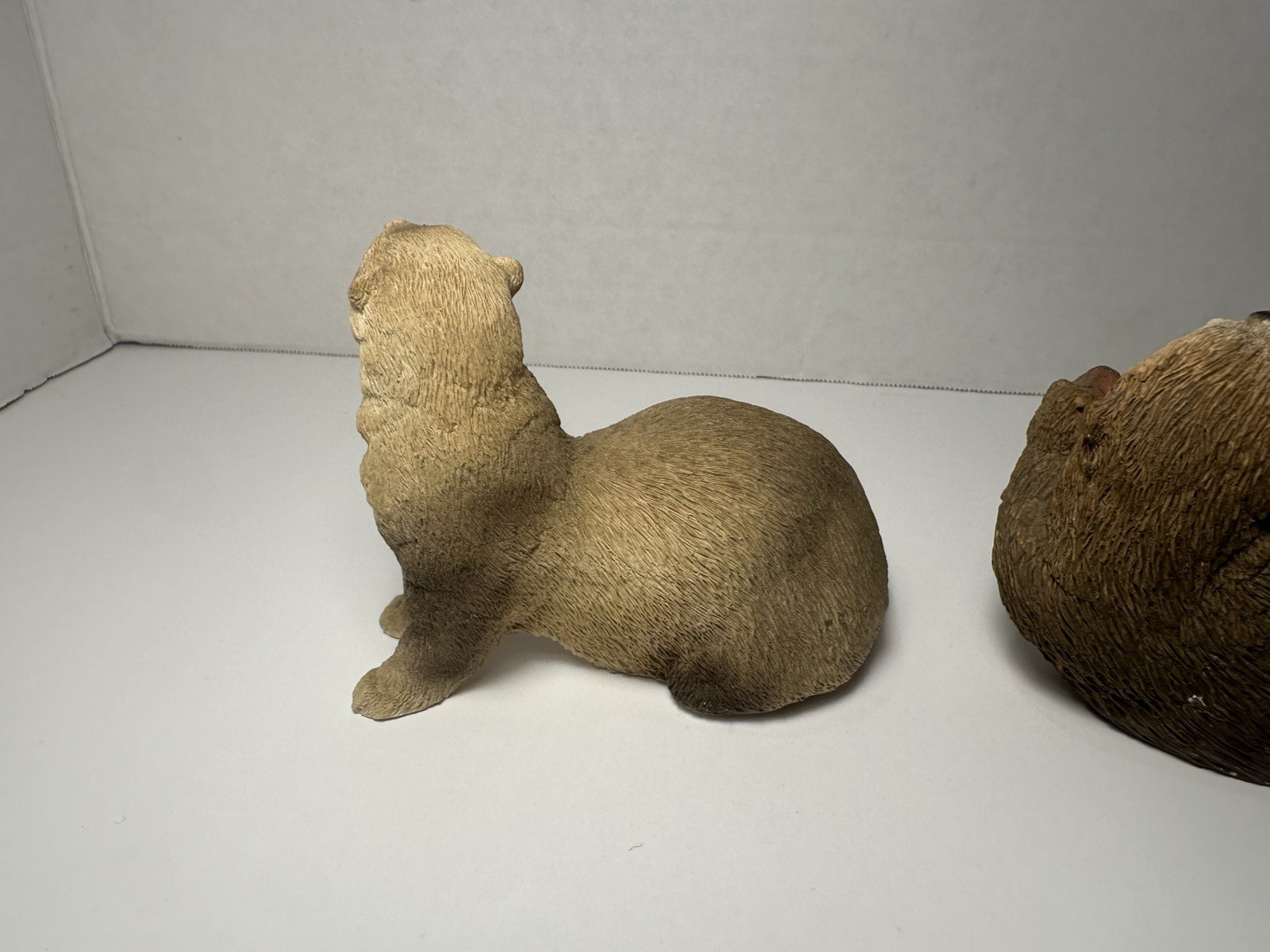 Vintage Sea Otter Ferret Figurines United Design Corp Stone Critters 80’s
