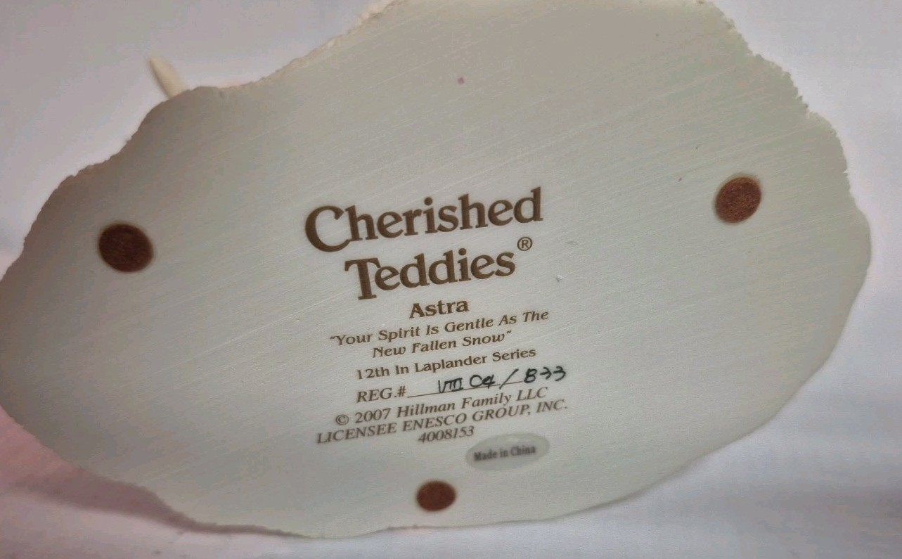 Enesco Cherished Teddies Astra 2007 Your Spirit Is Gentle As The New Fallen Snow